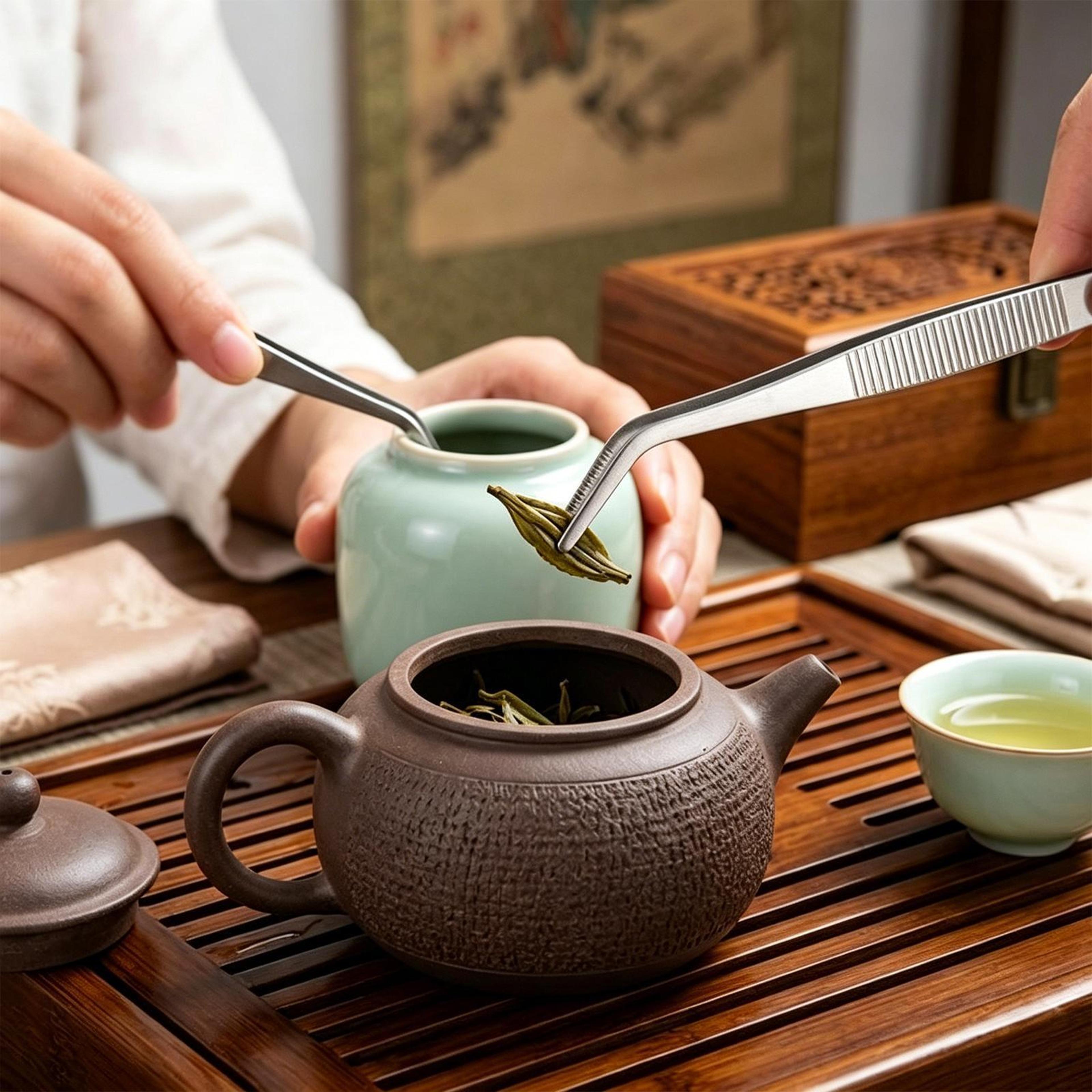 stainless steel tea tongs with non-slip grip | extra long heat-resistant tea tweezers