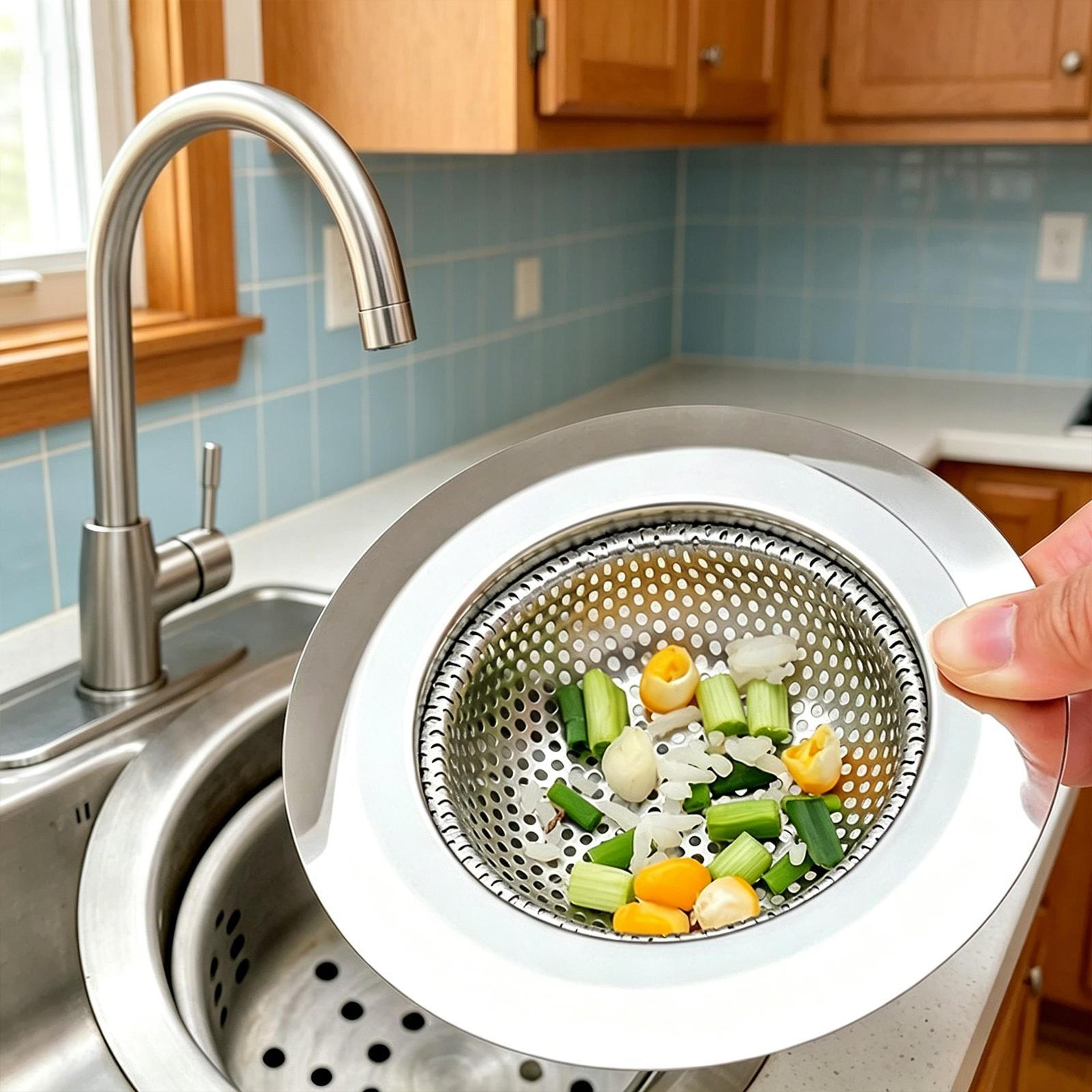 wide rim stainless steel sink strainer food catcher drain filter for kitchen sinks