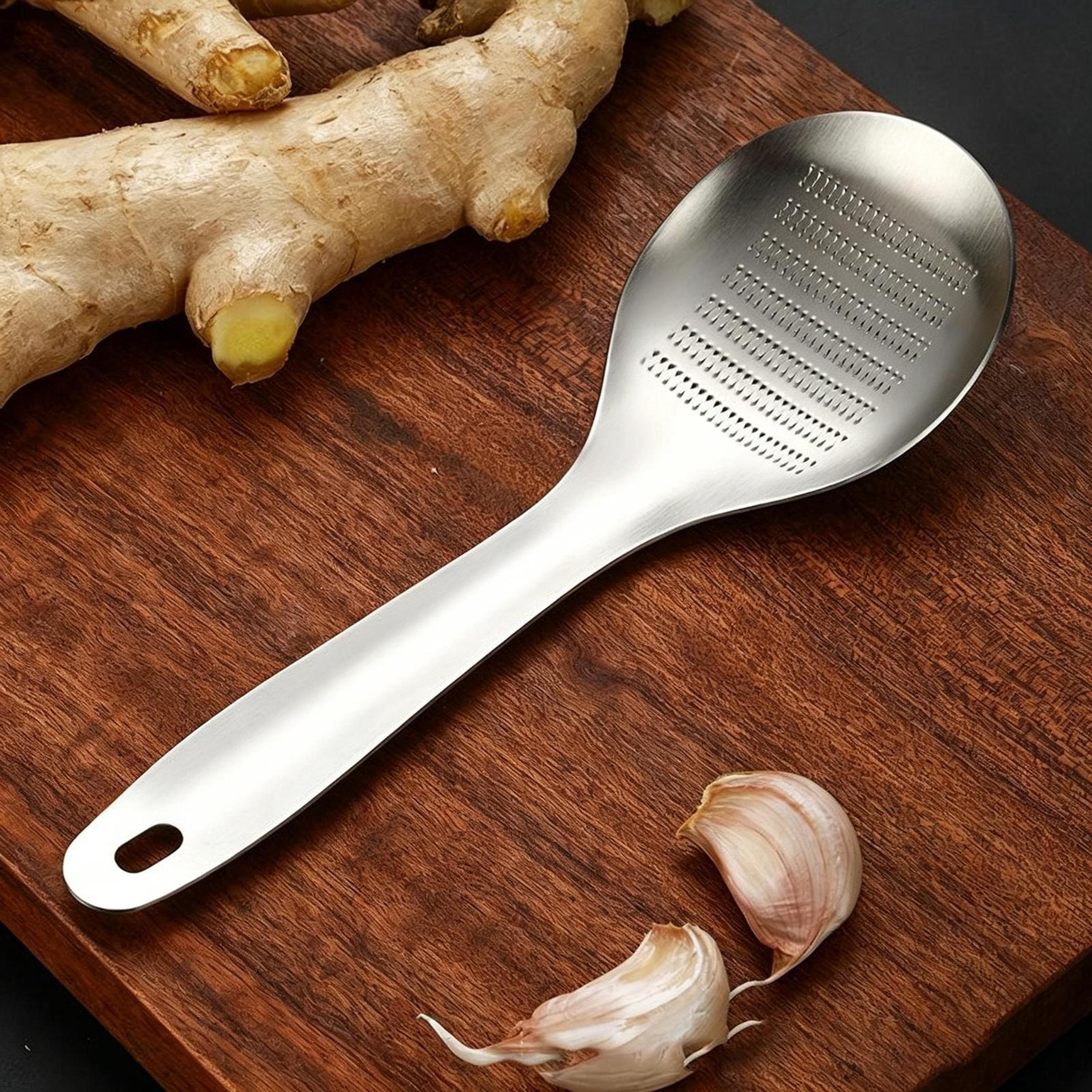stainless steel garlic press & ginger grinder manual kitchen masher tool