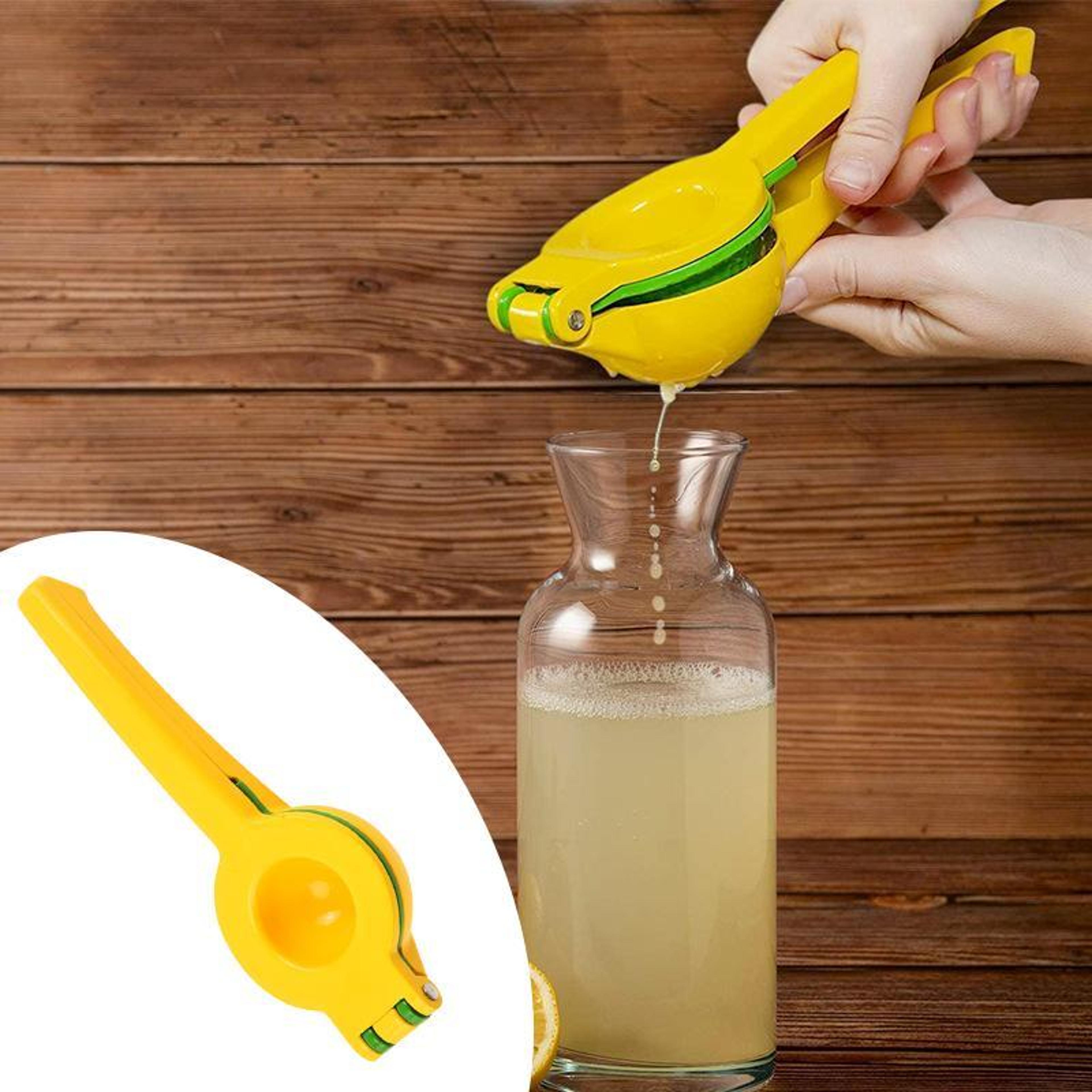 dual press aluminum citrus juicer manual lemon squeezer for kitchen and bar random color