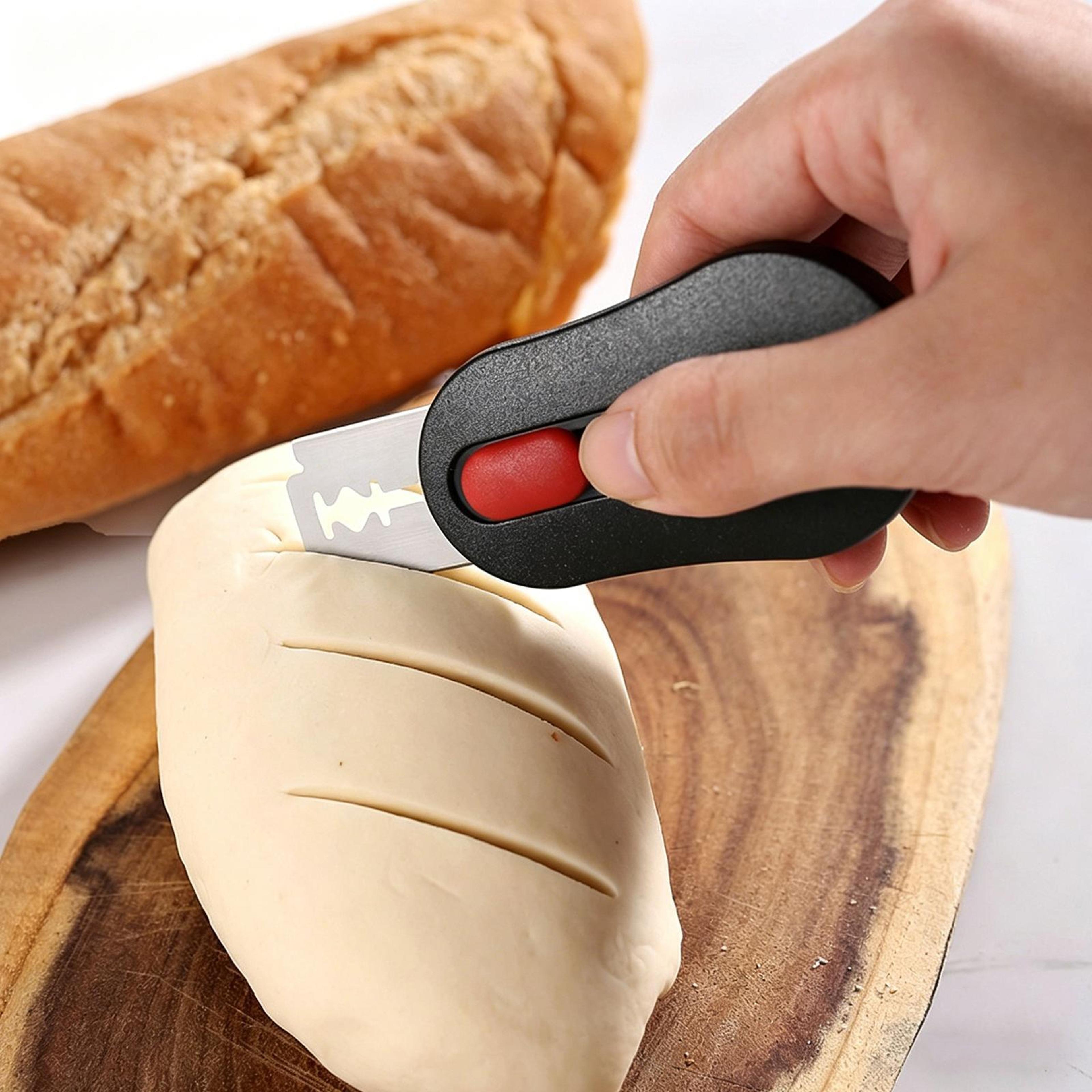 6 pcs magnetic bread scoring knife set with retractable blade for sourdough & artisan bread baking