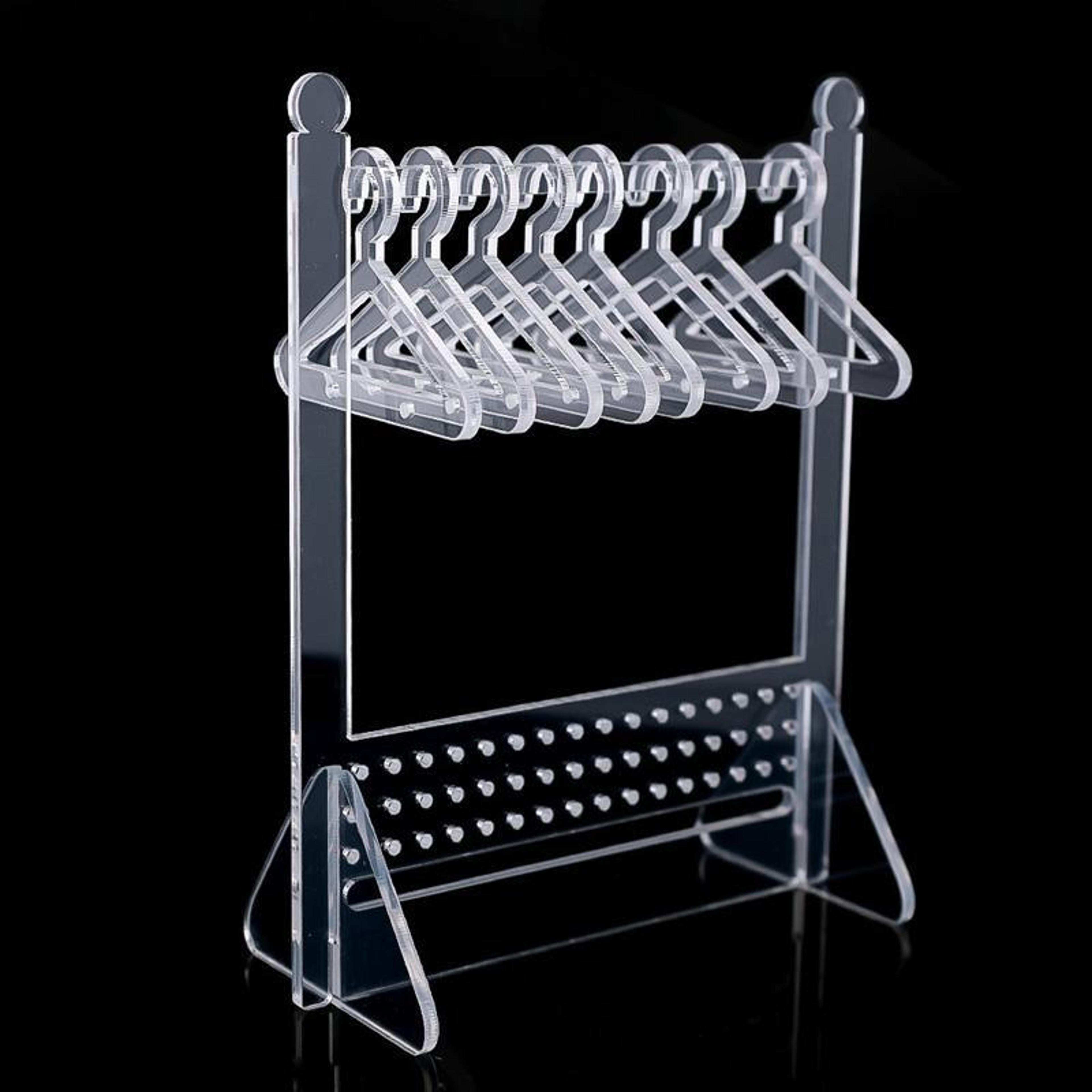 clear acrylic jewelry organizer stand for earrings, necklaces & bracelets display rack