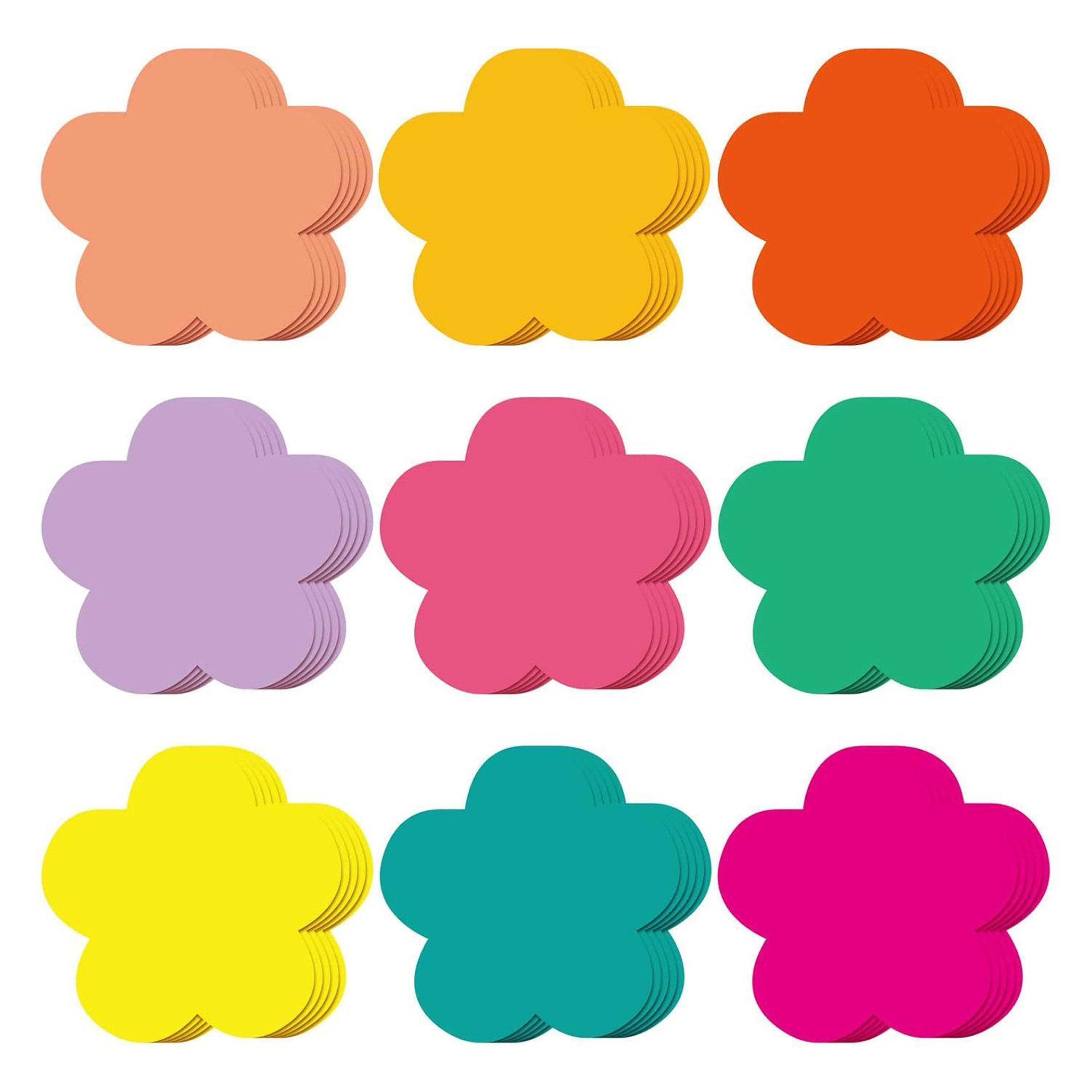 spring floral paper cutouts set for classroom bulletin boards, party backdrops & diy wall decor