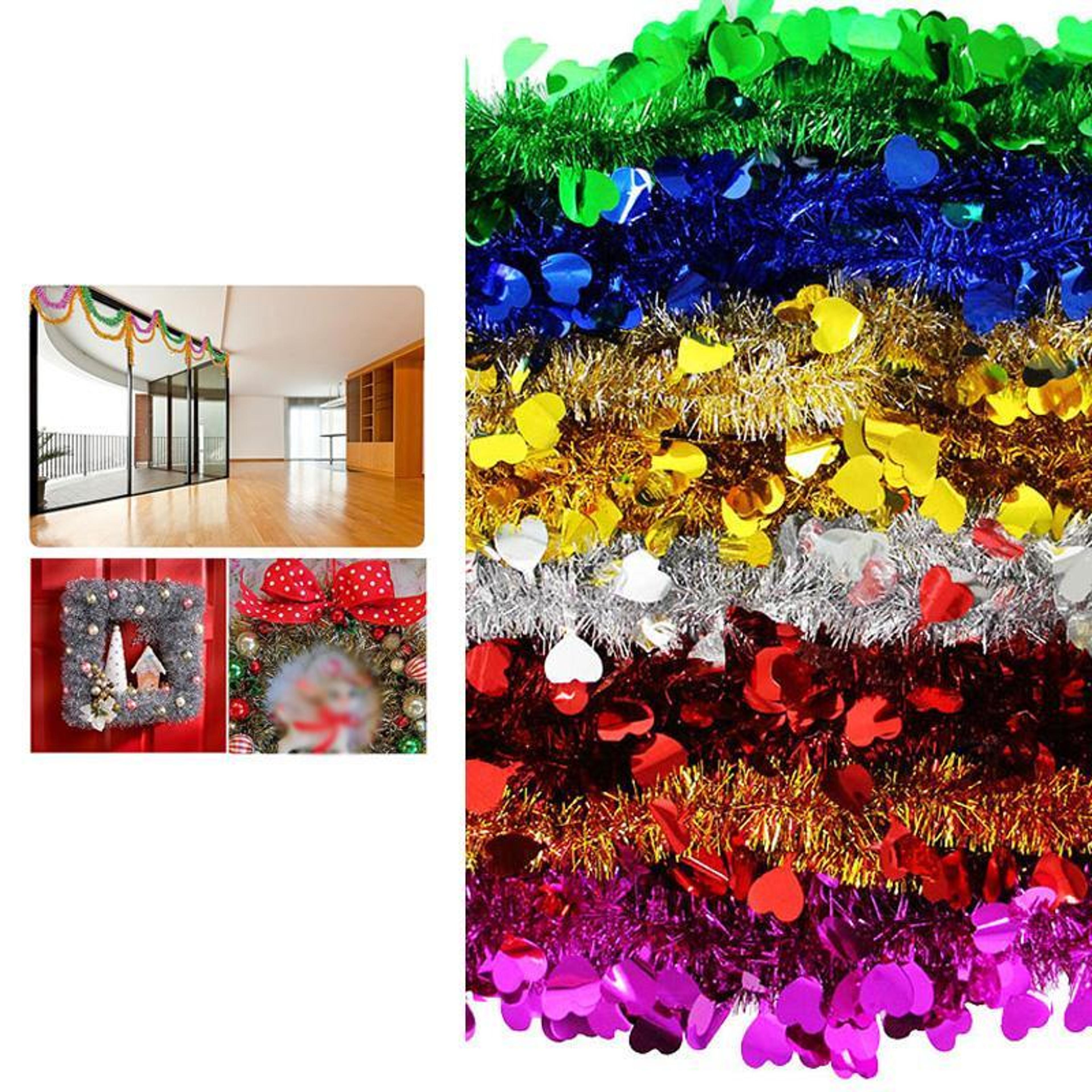 10pcs heart shaped ribbon garland party decor set for weddings, birthdays & christmas celebrations