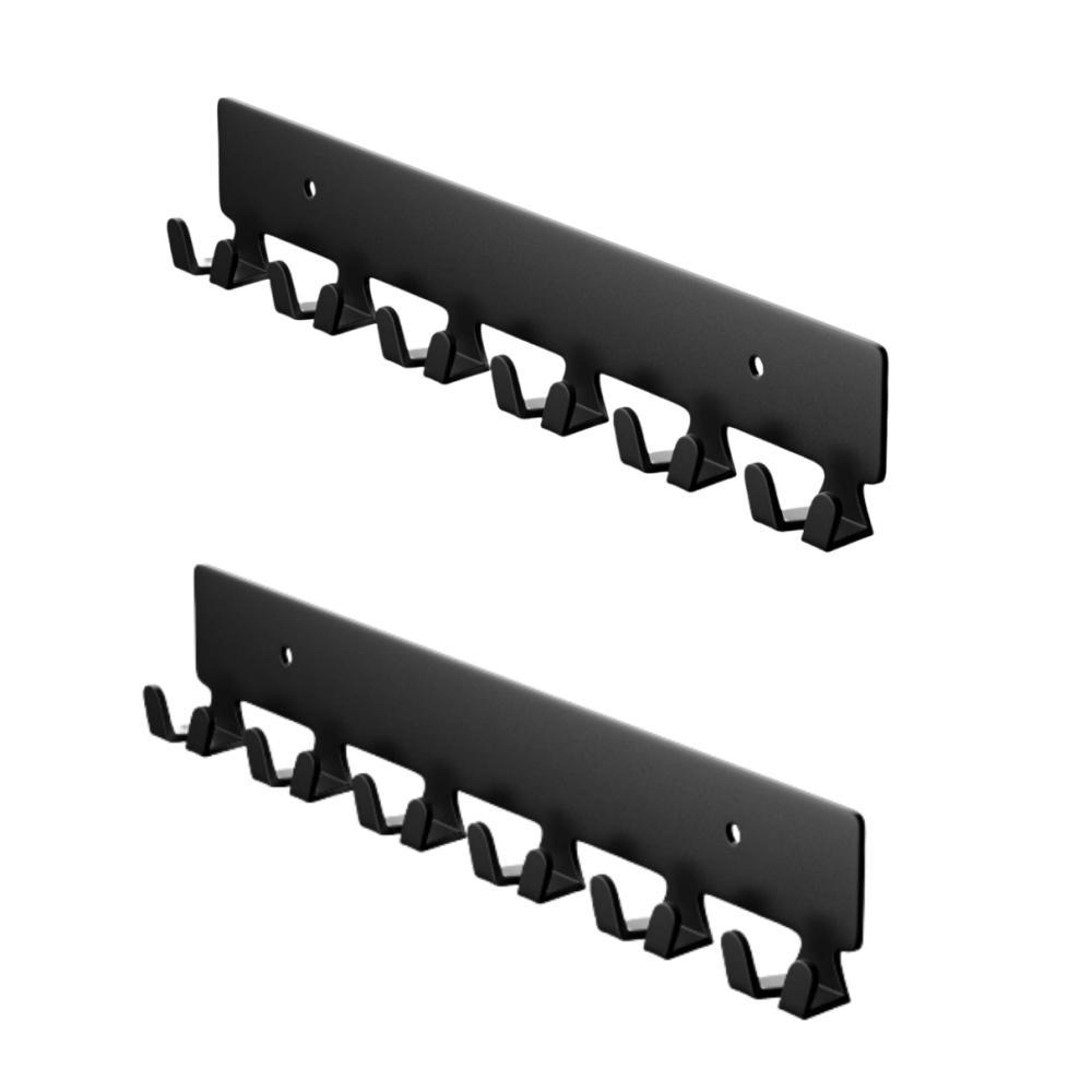 2 pcs 6 hook metal key holder wall mount set for entryway, hallway & home organization