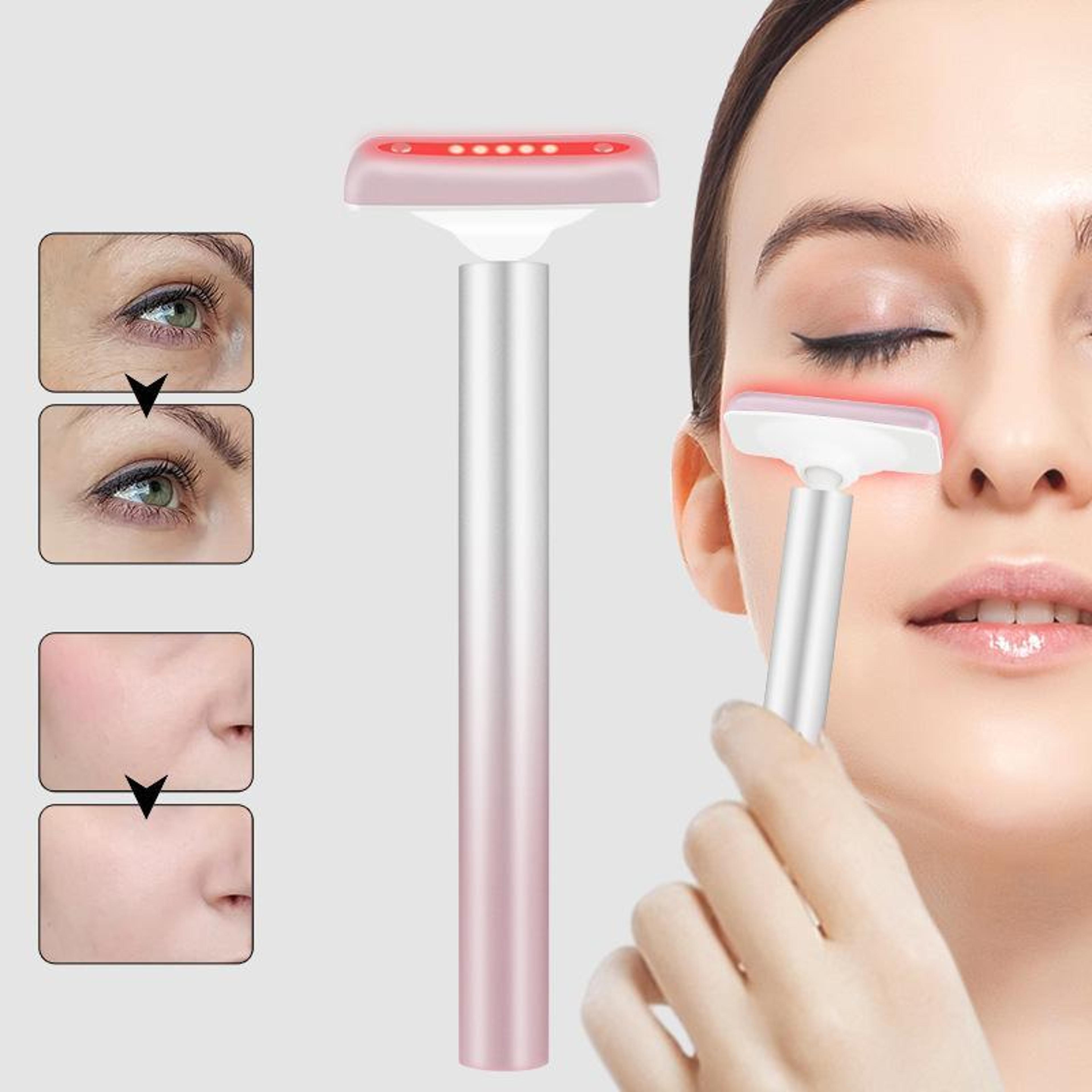 red light therapy wand for face, eye & neck firming massage