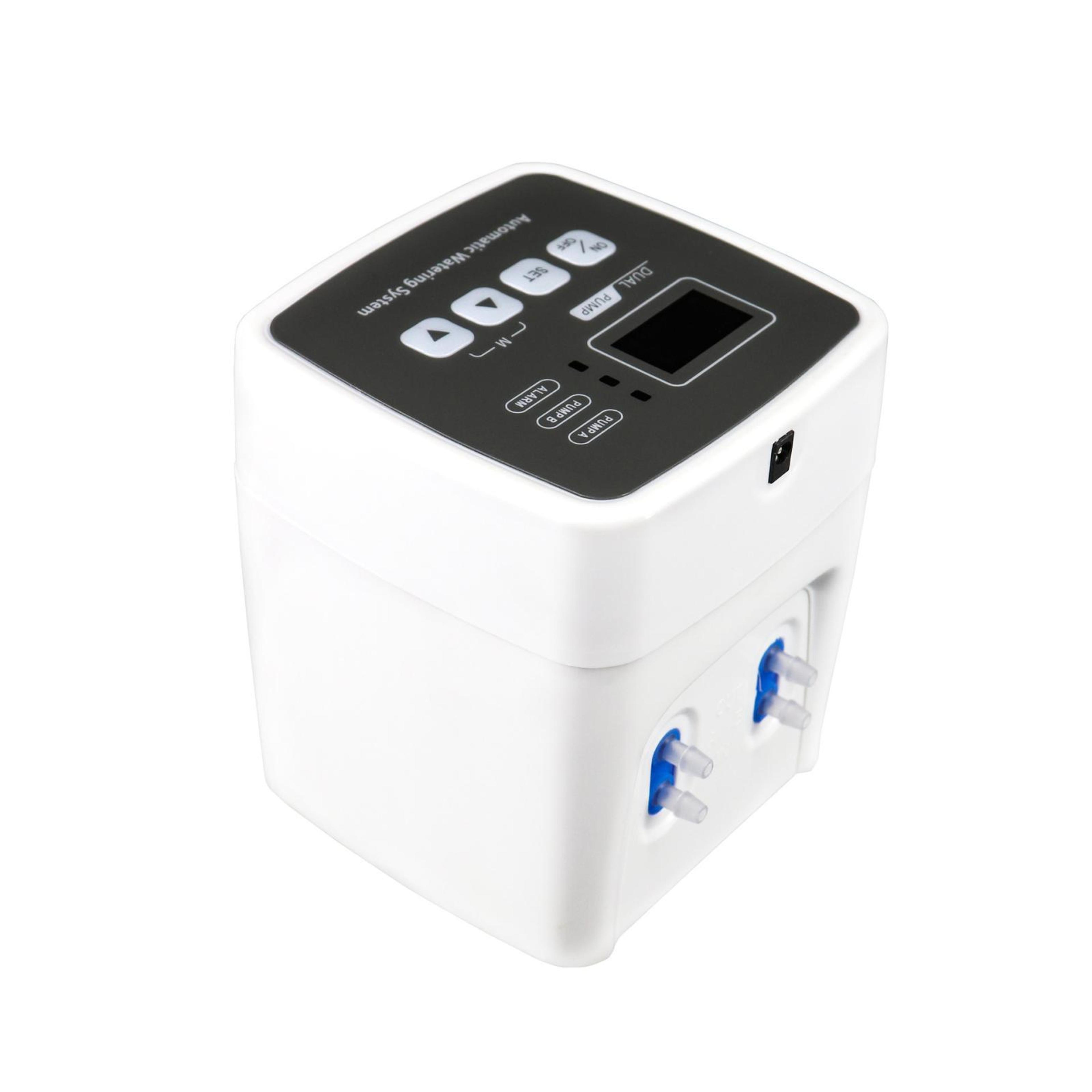 dual pump automatic plant watering system with 20 drip emitters for indoor & garden plants