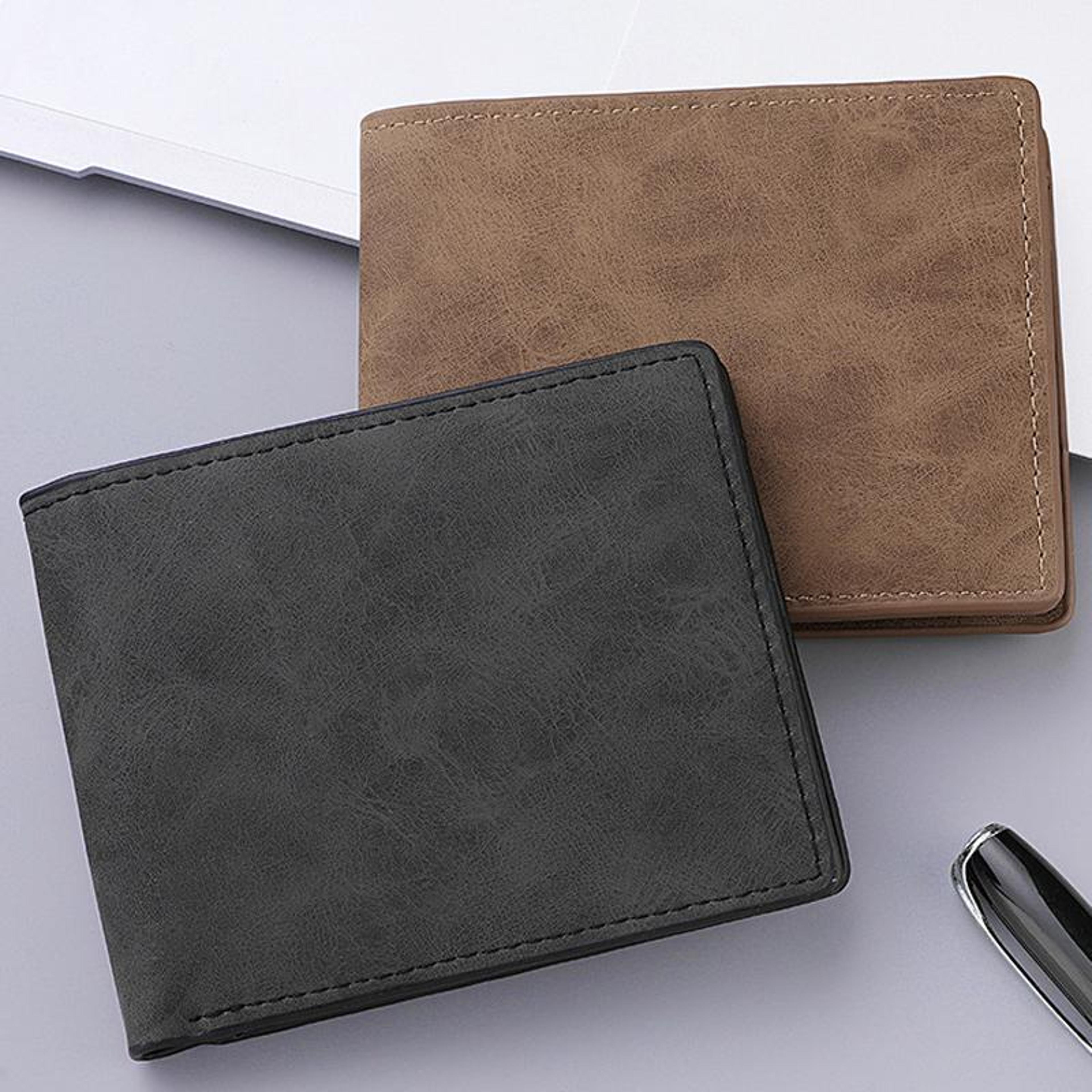 men's leather wallet with zipper coin pocket and multi card holder