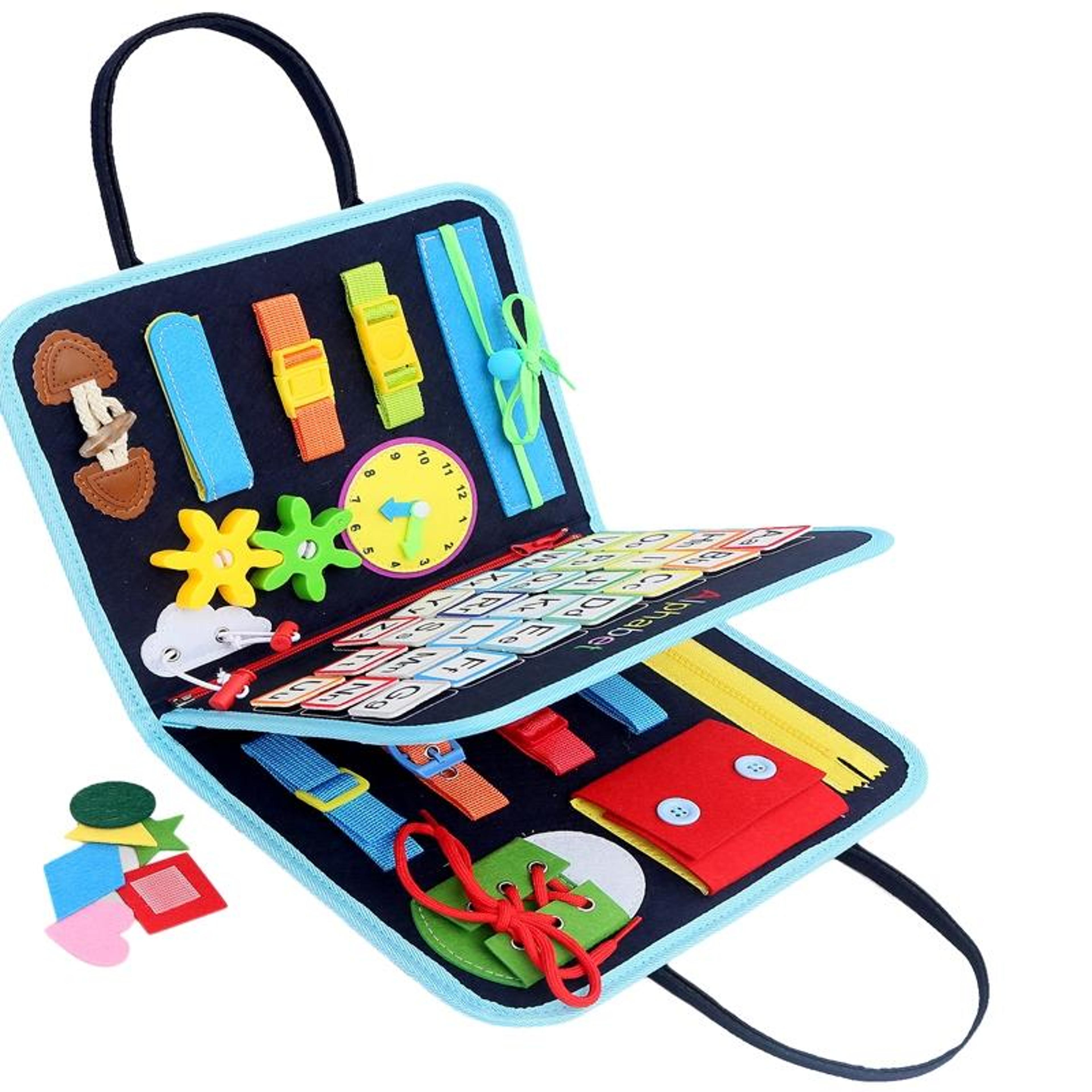 montessori busy board activity book for toddlers sensory learning & fine motor skills toy