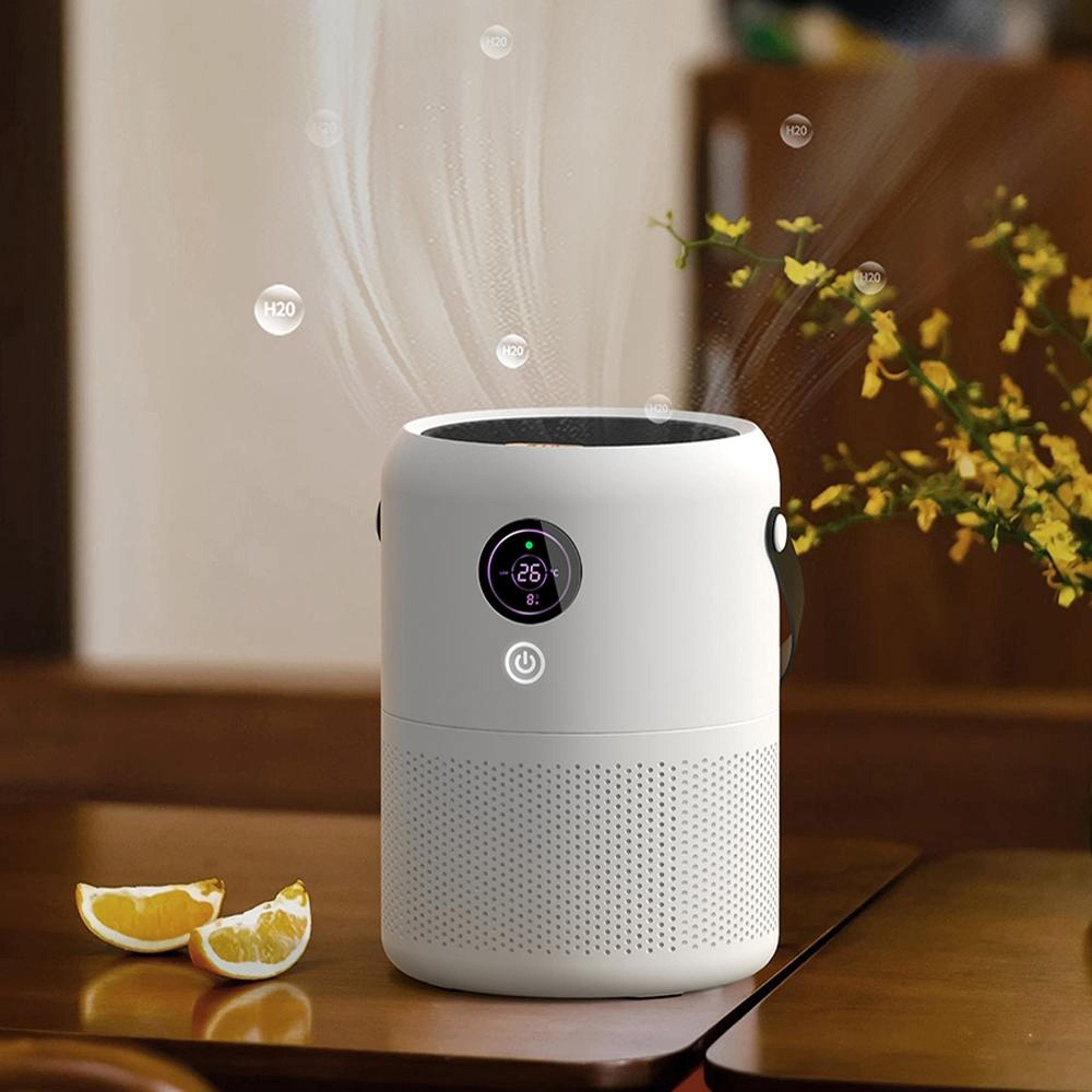 uv smart desktop air purifier with pm2.5 monitor & negative ion filtration