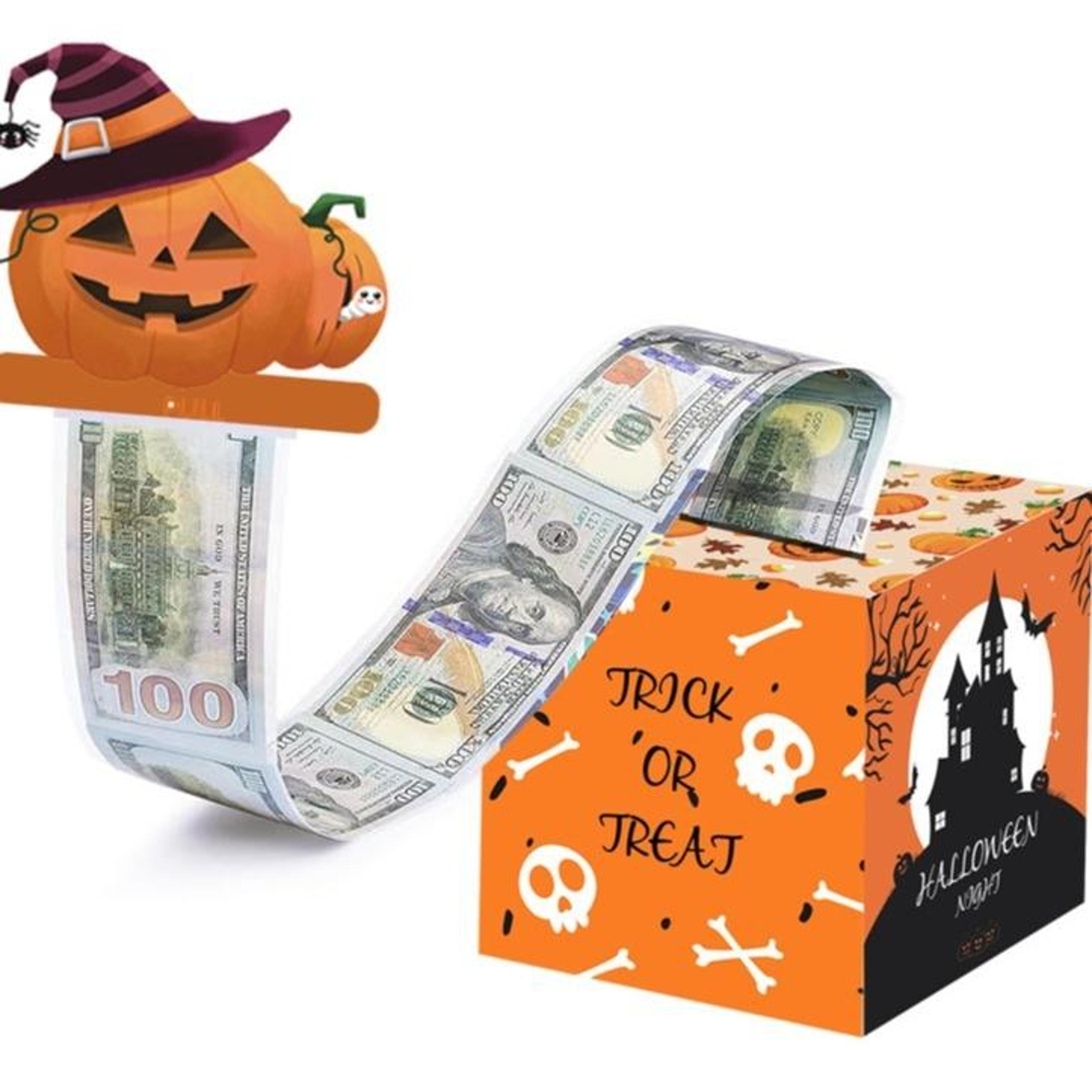 halloween money pull gift box diy cash surprise set with 50 bags