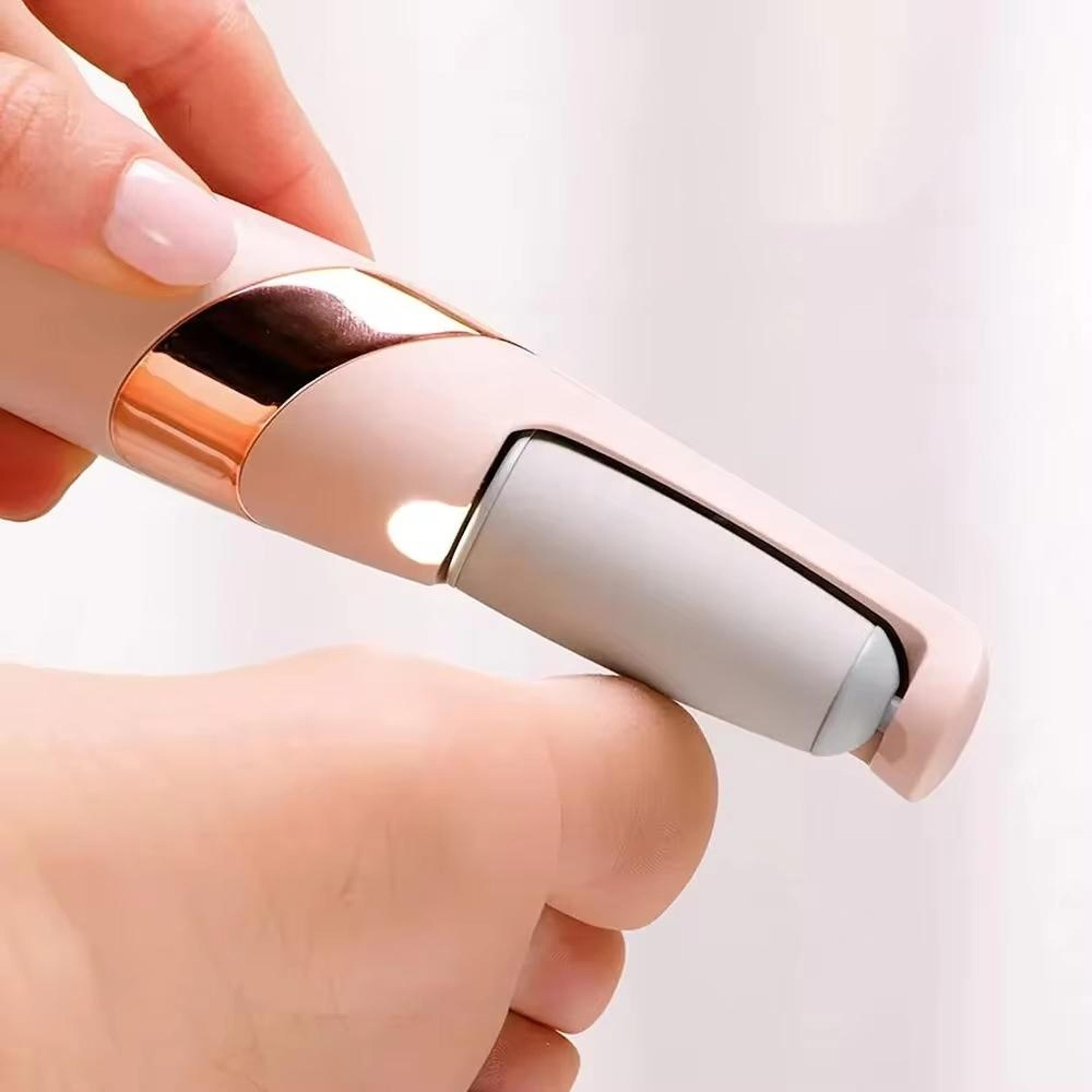 electric callus remover rechargeable foot grinder with led light & dual speed pedicure care