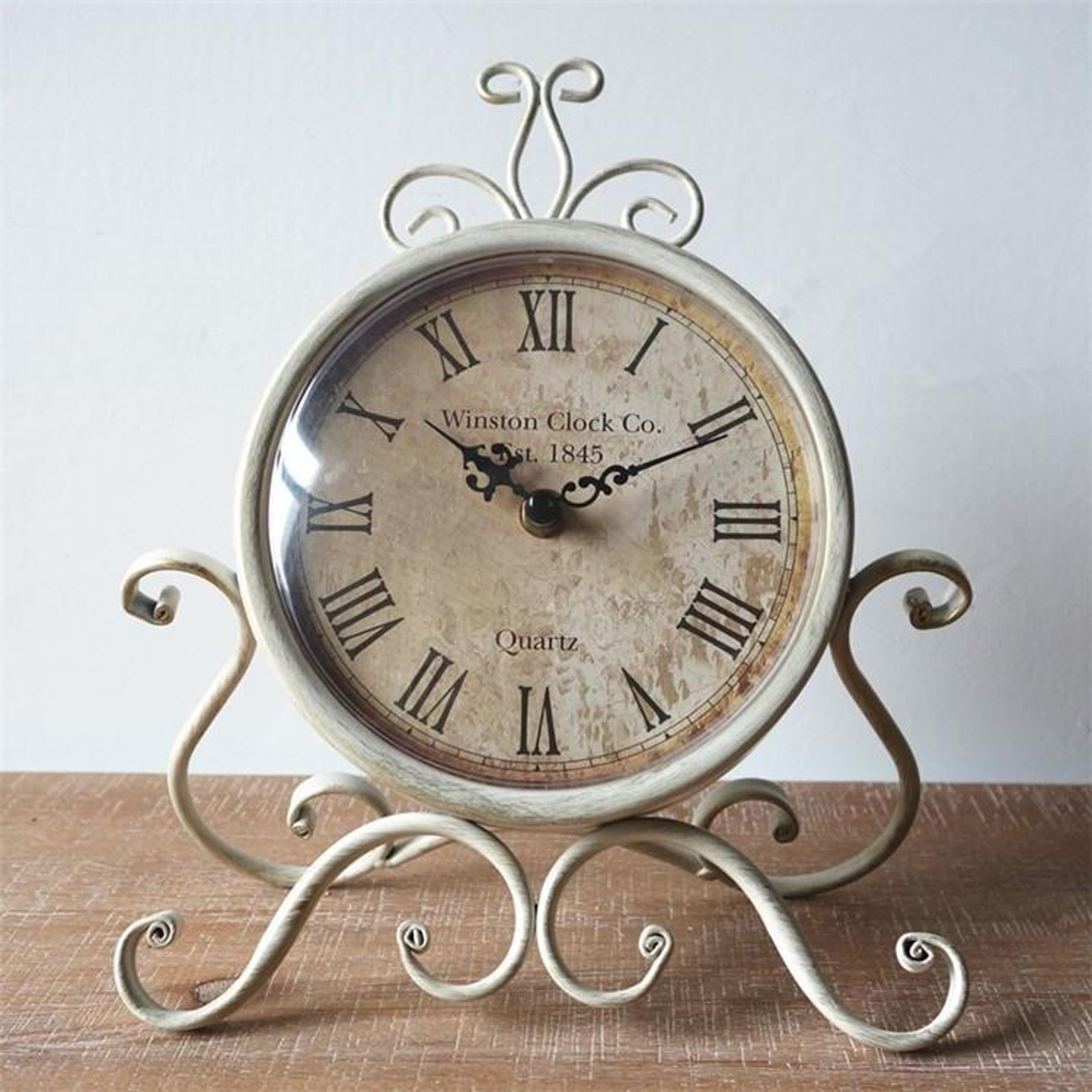 vintage retro iron clock, silent table & living room decor clock