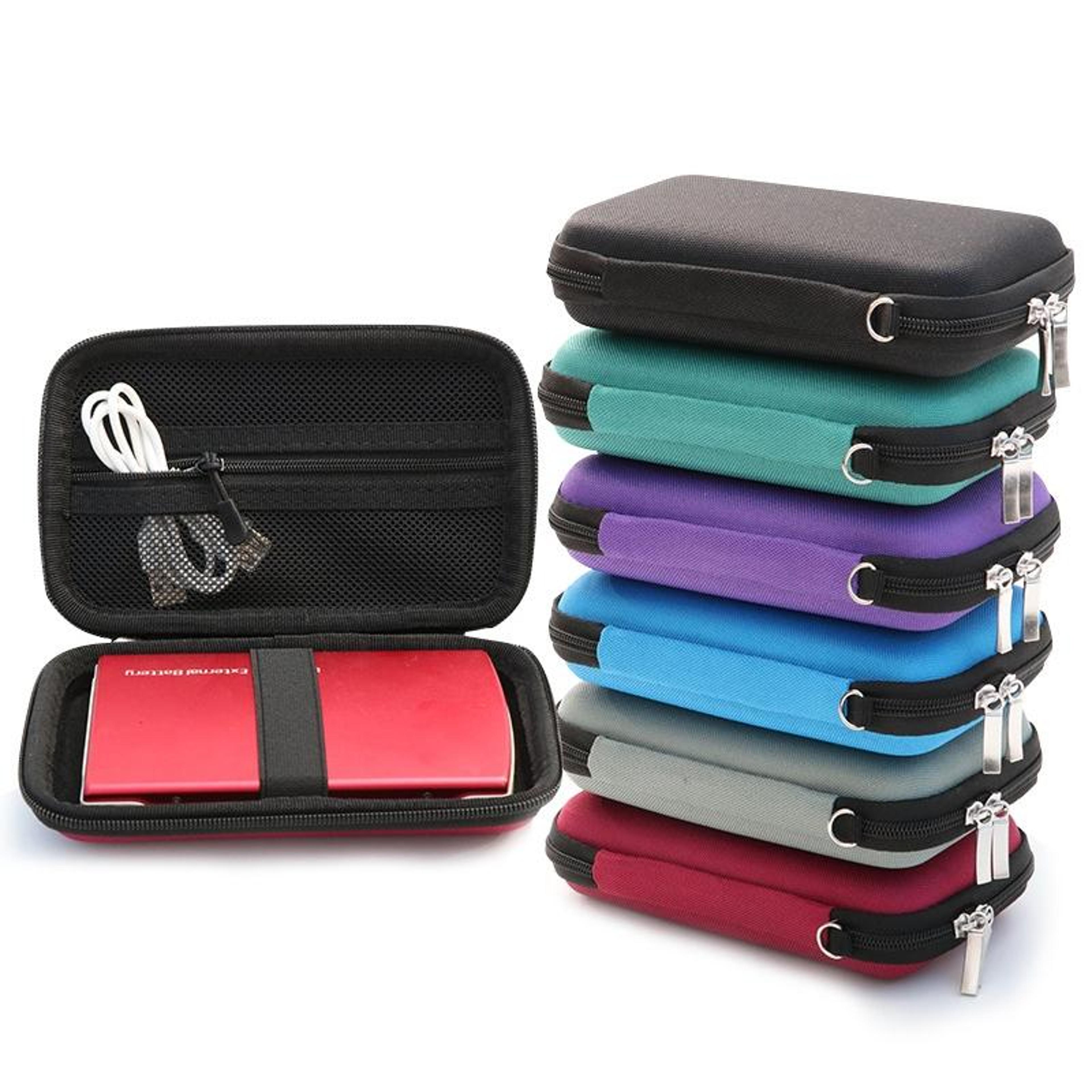 premium eva cable & digital storage case, hard shell electronics organizer