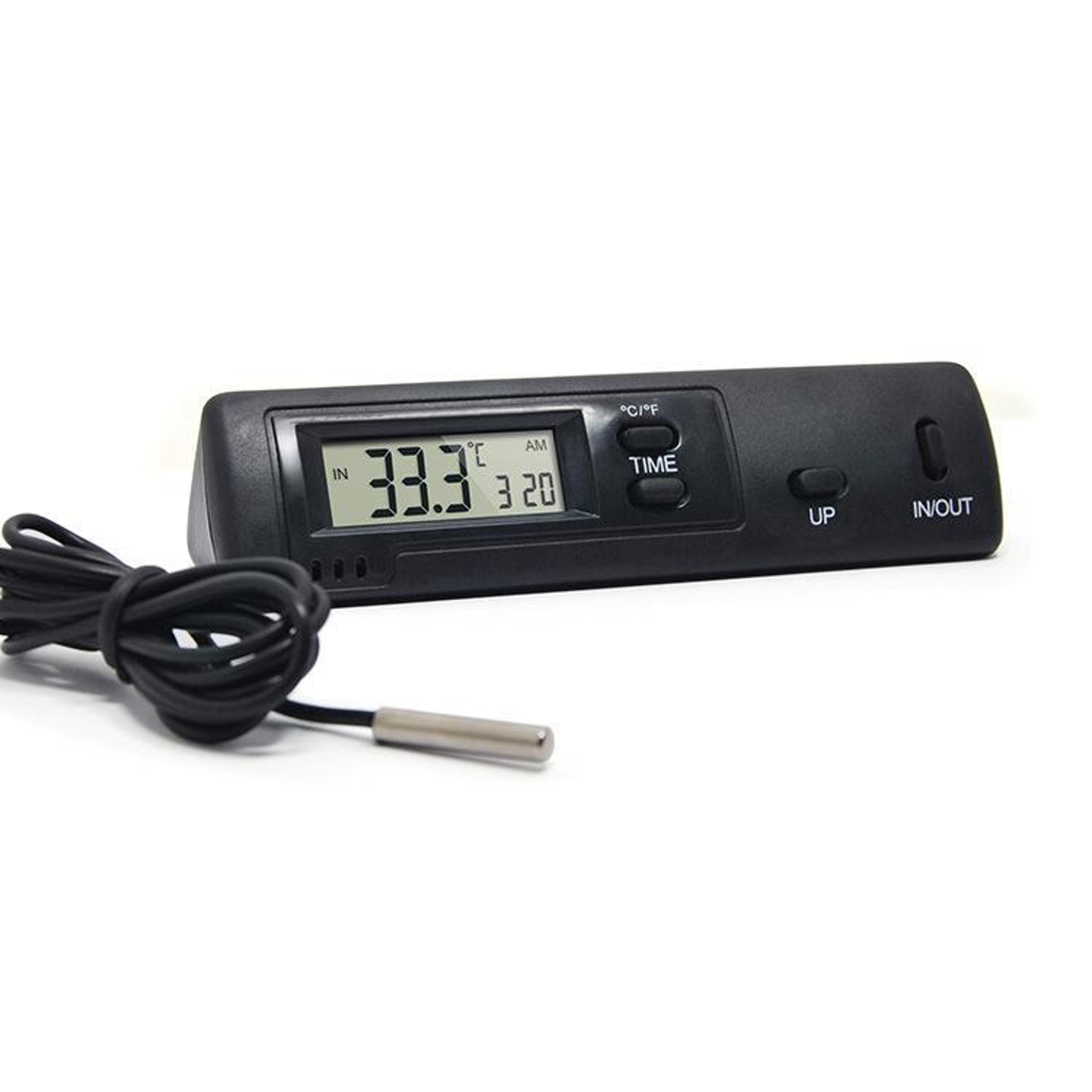 smart dual display indoor outdoor thermometer with temperature probe