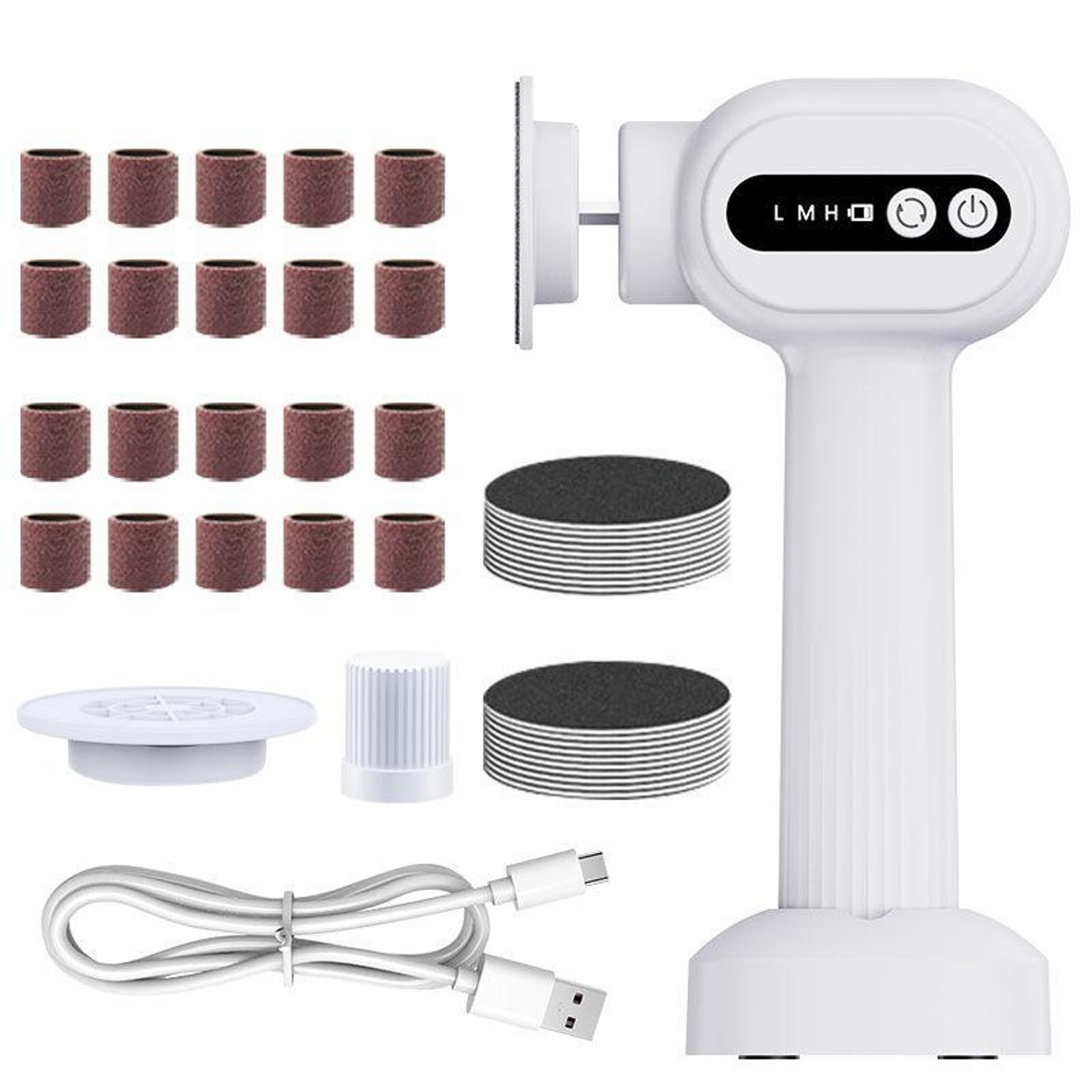 rechargeable foot callus remover with lcd screen & 6 speeds portable pedicure tool