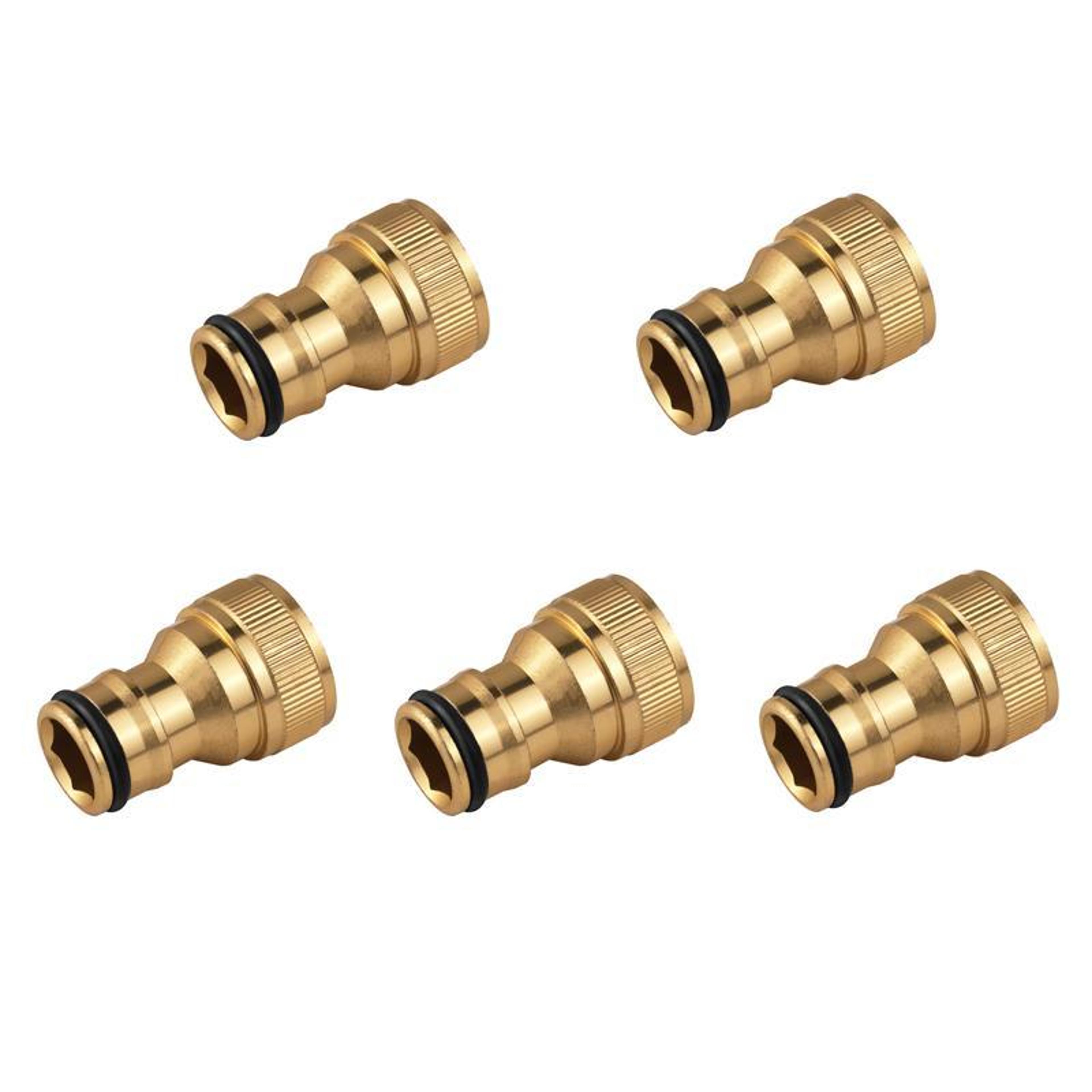 premium 5pcs aluminum faucet connector hose adapter, durably threaded fitting