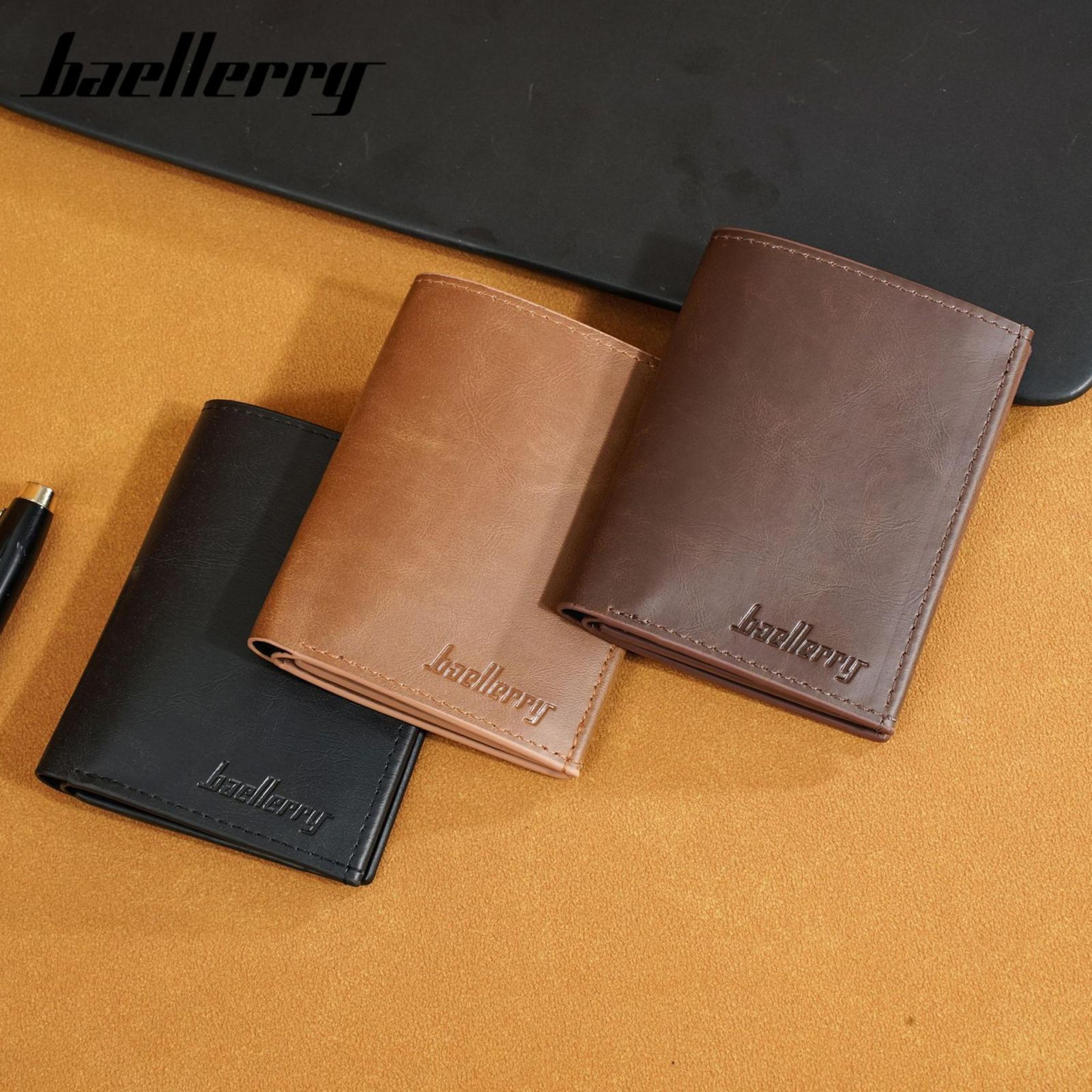 men vintage slim pu leather travel card holder wallet compact everyday wallet