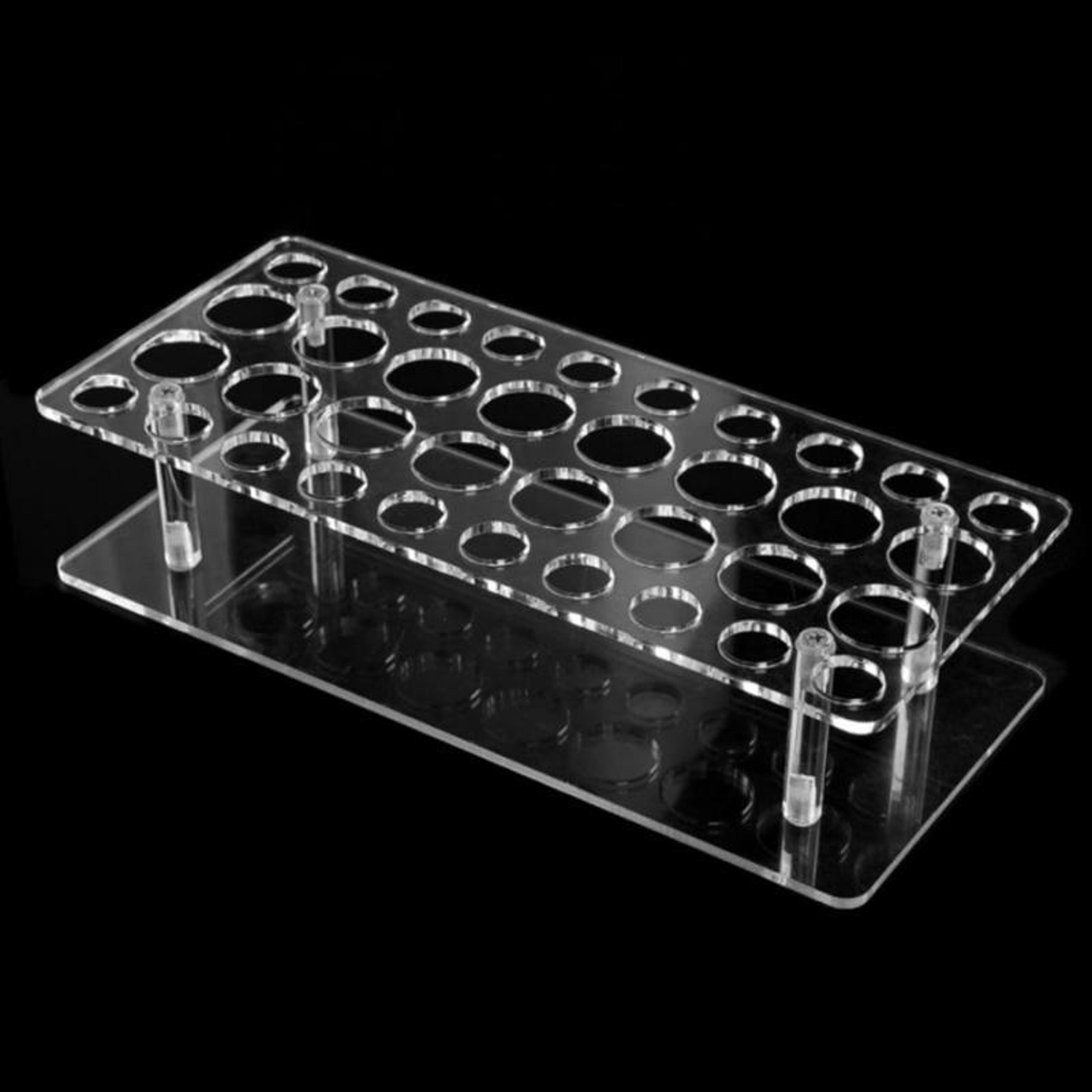 premium acrylic makeup organizer & lipstick organizer stand 36 slots, clear cosmetic display stand