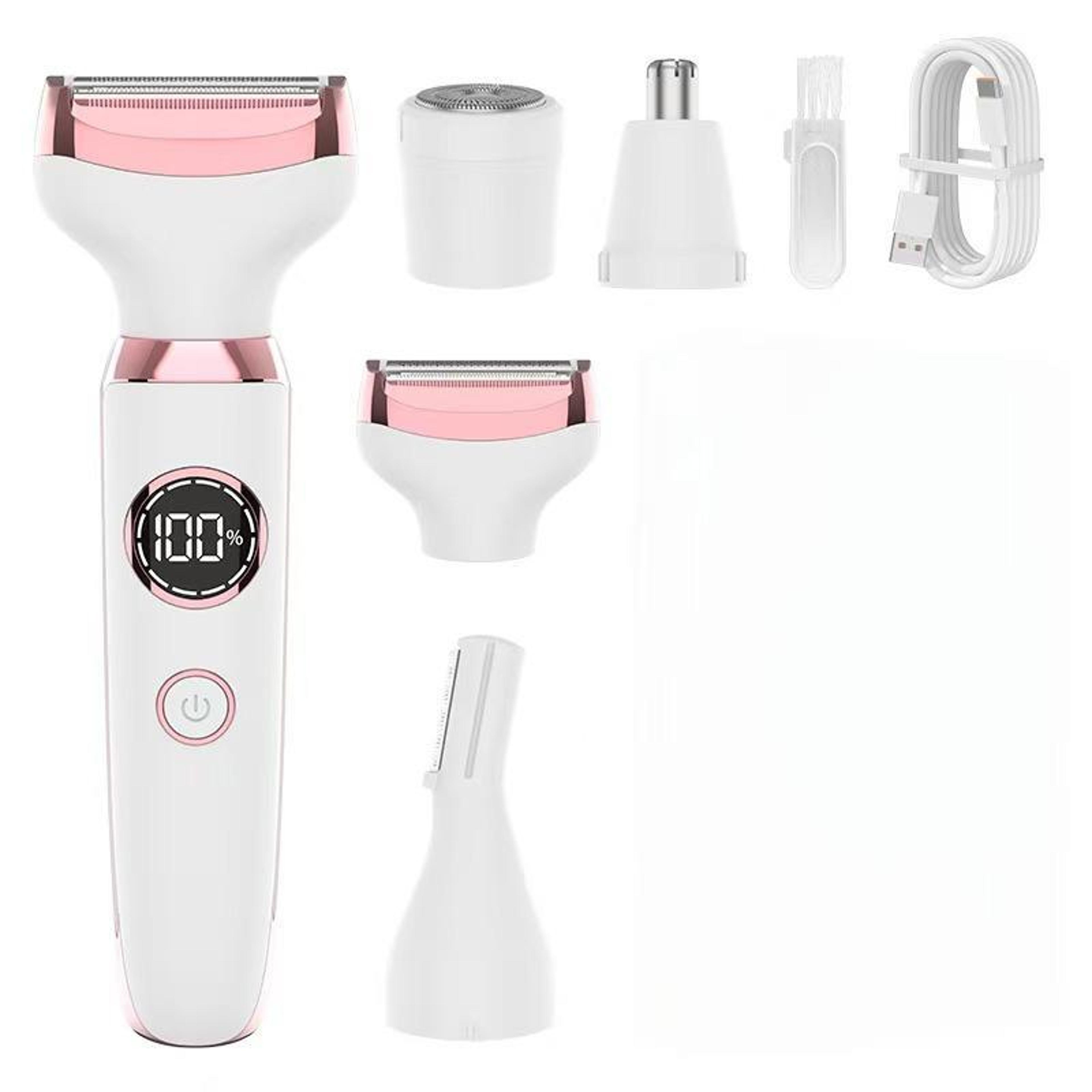 7 in 1 digital display rechargeable hair removal kit, full body epilator & unisex groomer