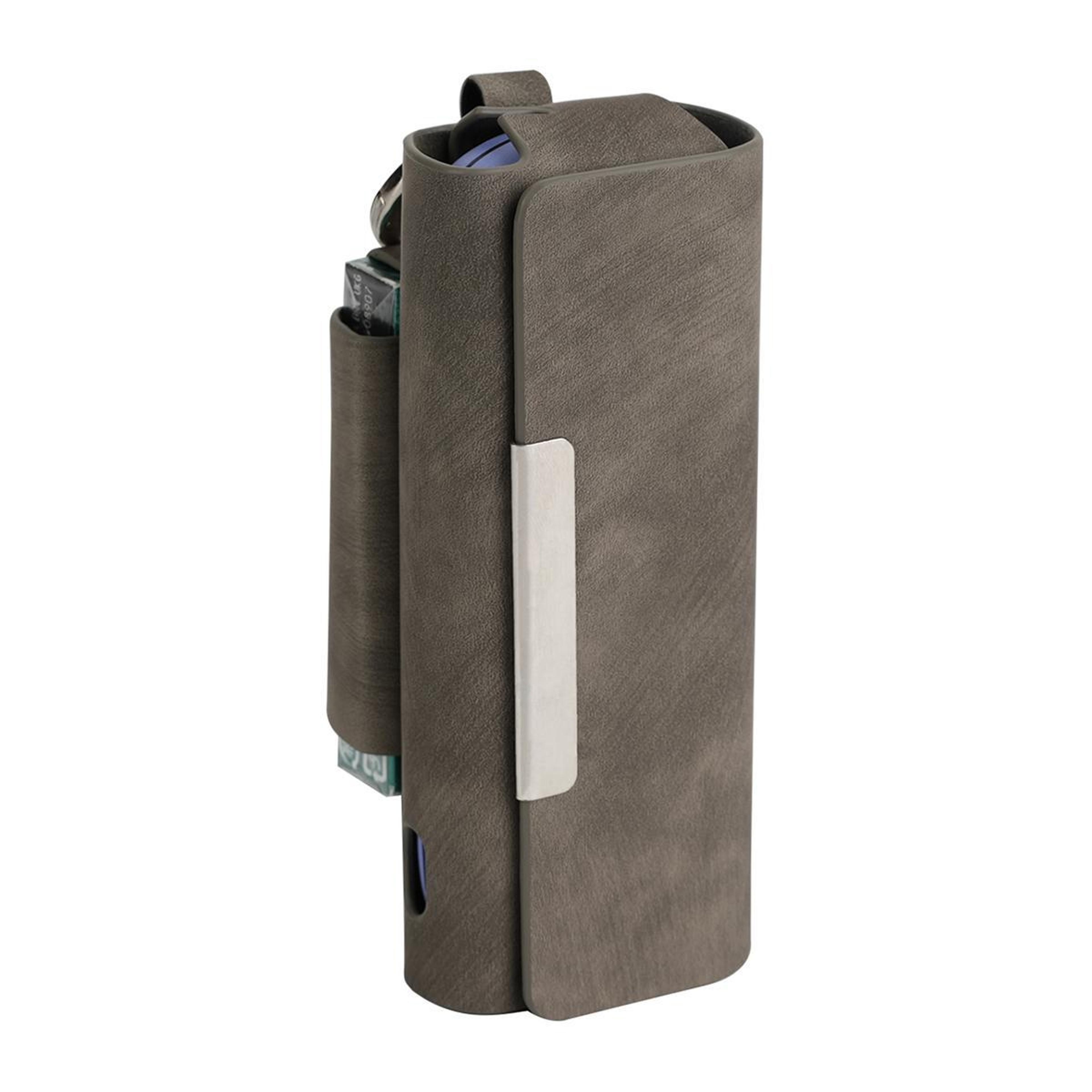 premium retro pu protective case for iqos iluma with storage bag & hook