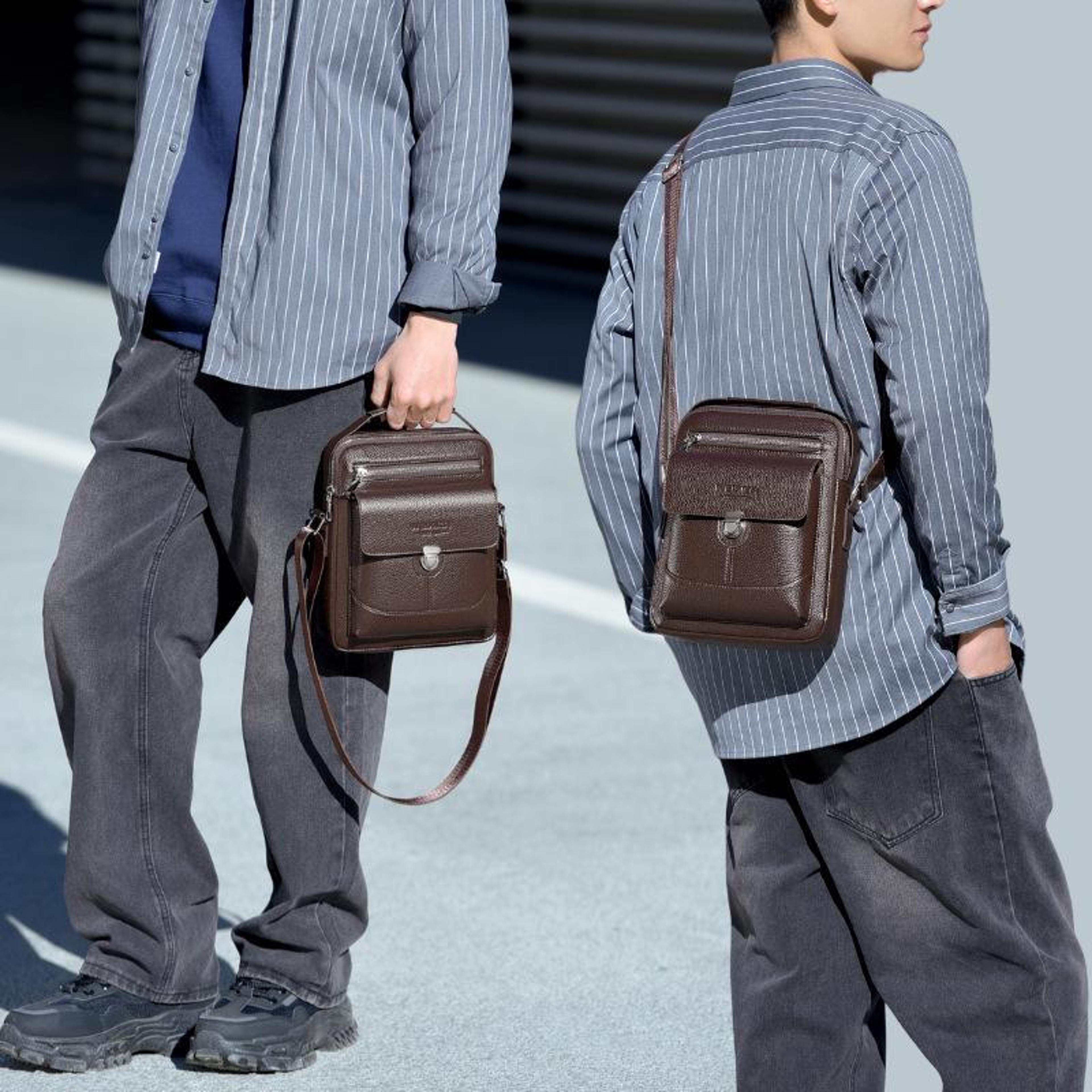 men large waterproof business crossbody messenger bag