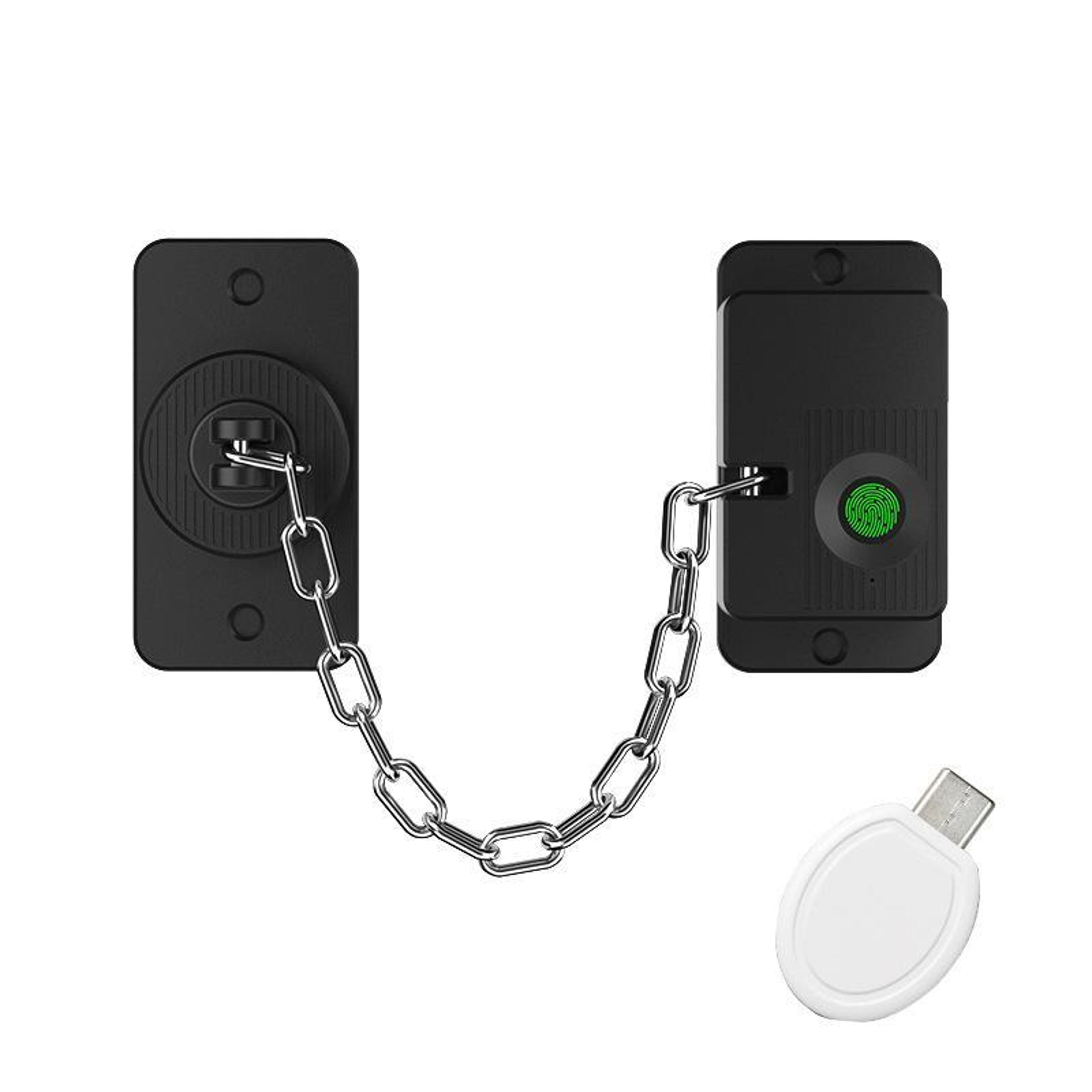 smart fingerprint window restrictor lock child & pet safety chain lock with electronic key