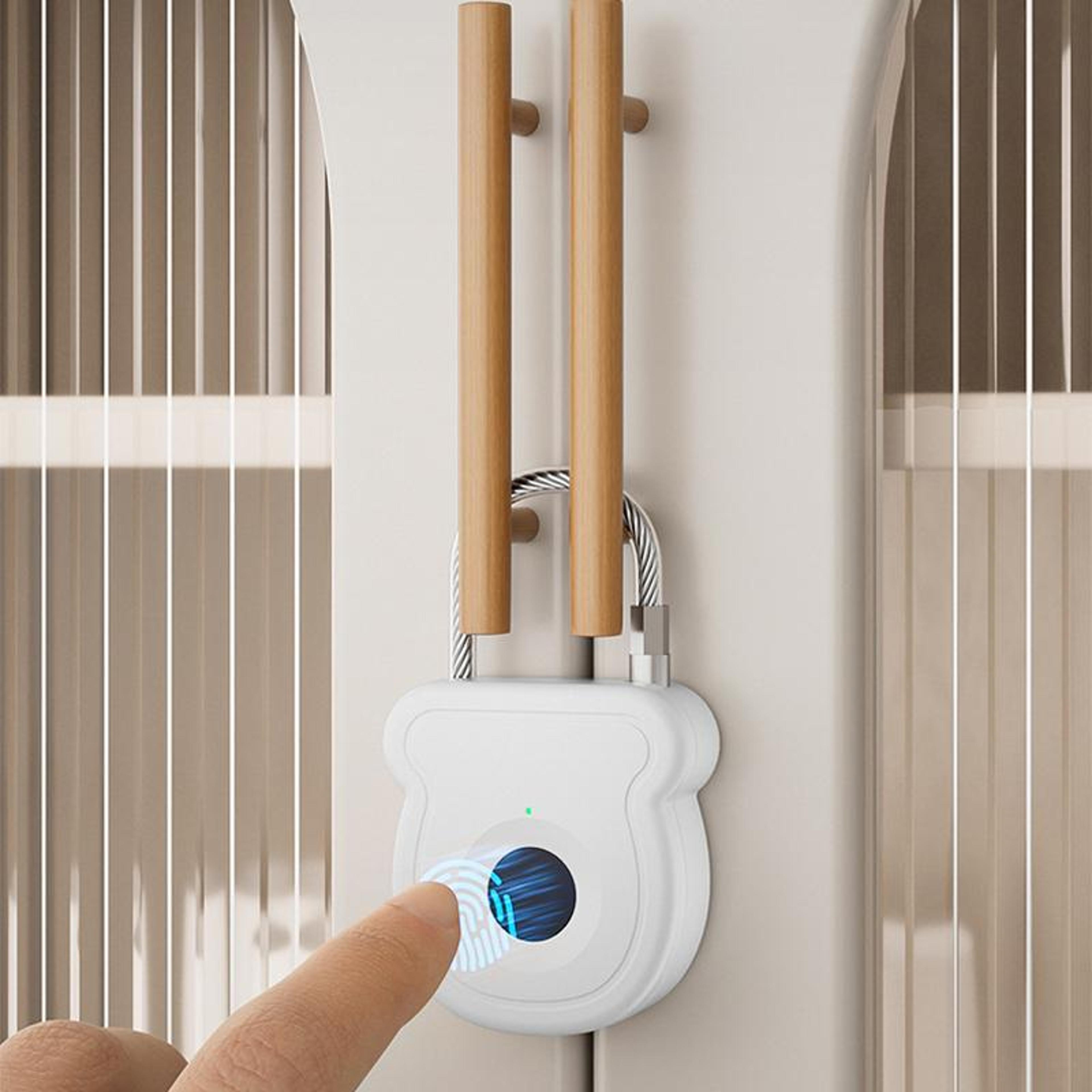 fingerprint smart padlock with usb c charging for luggage gym lockers and travel security