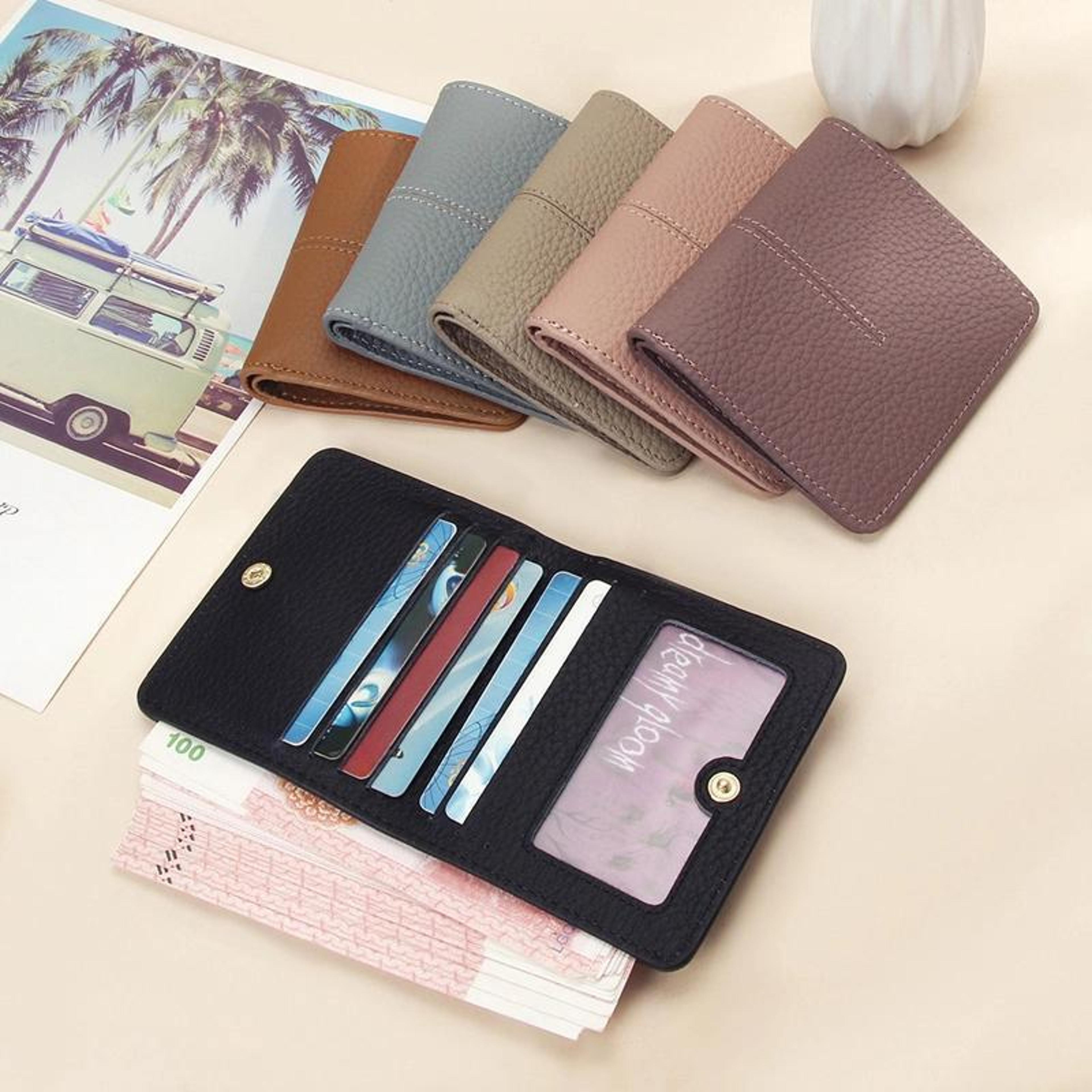 women rfid card wallet ultra thin bifold purse with multi card slots