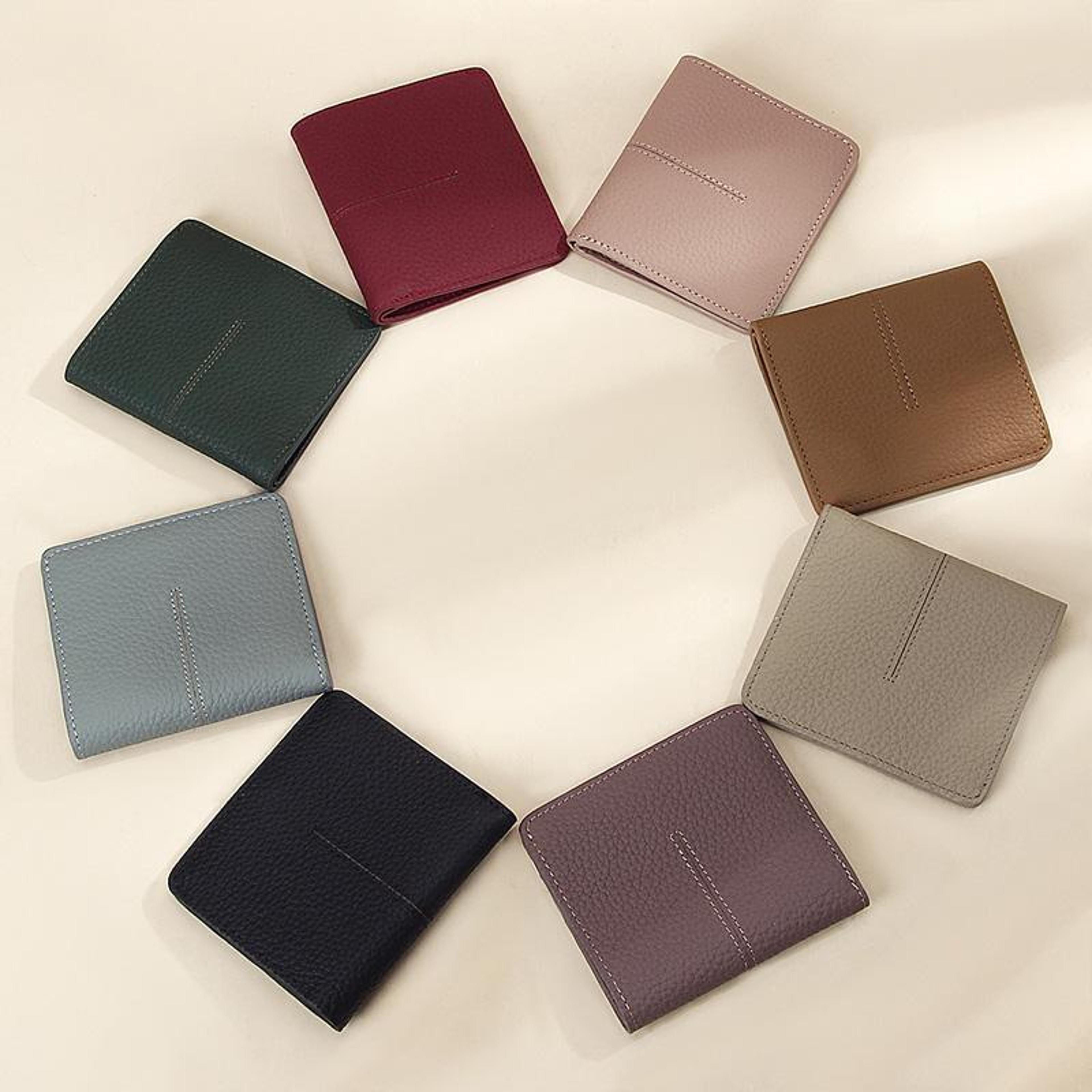 women ultra thin rfid wallet with multi card slots and snap closure