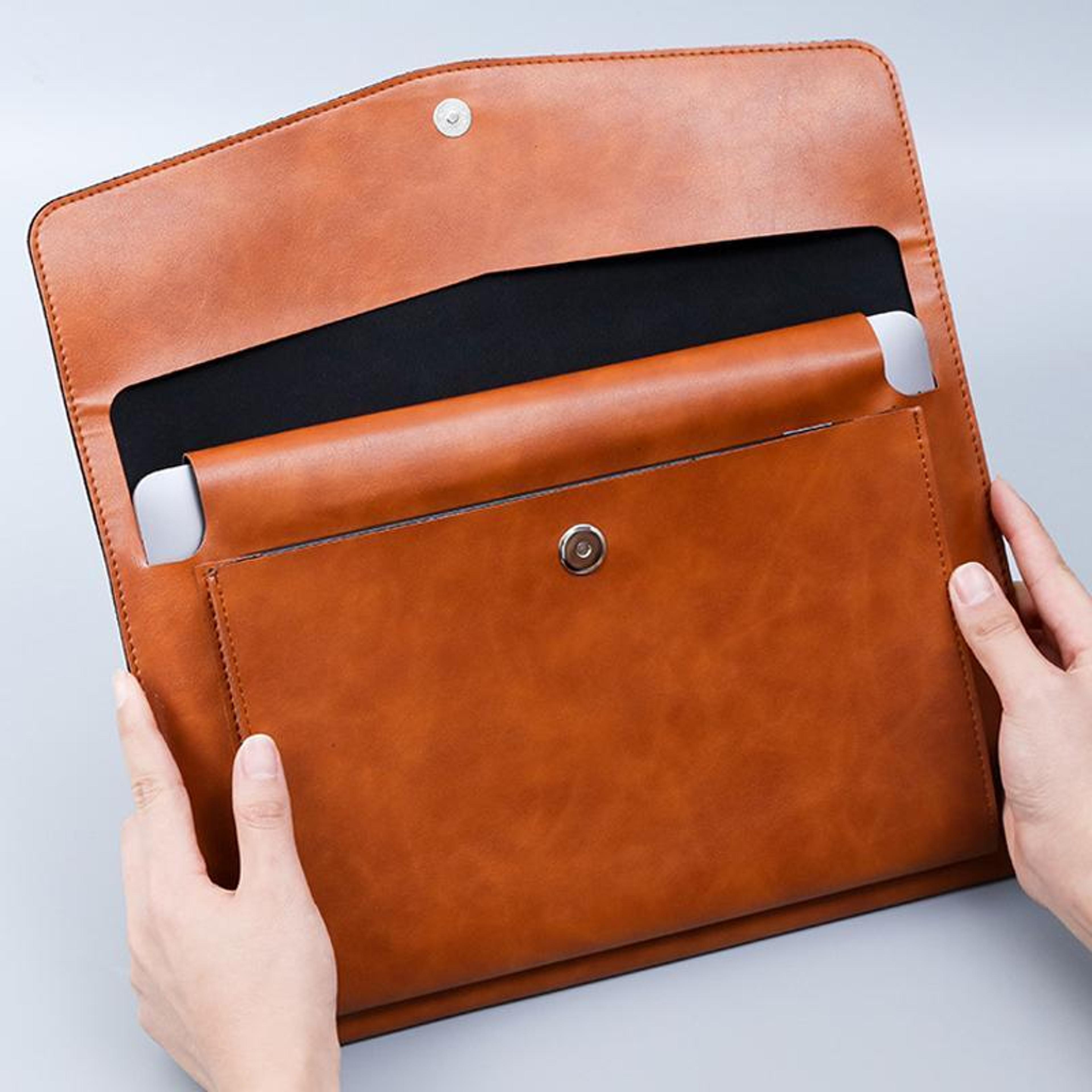 executive double layer a4 document bag & 14-inch laptop briefcase organizer