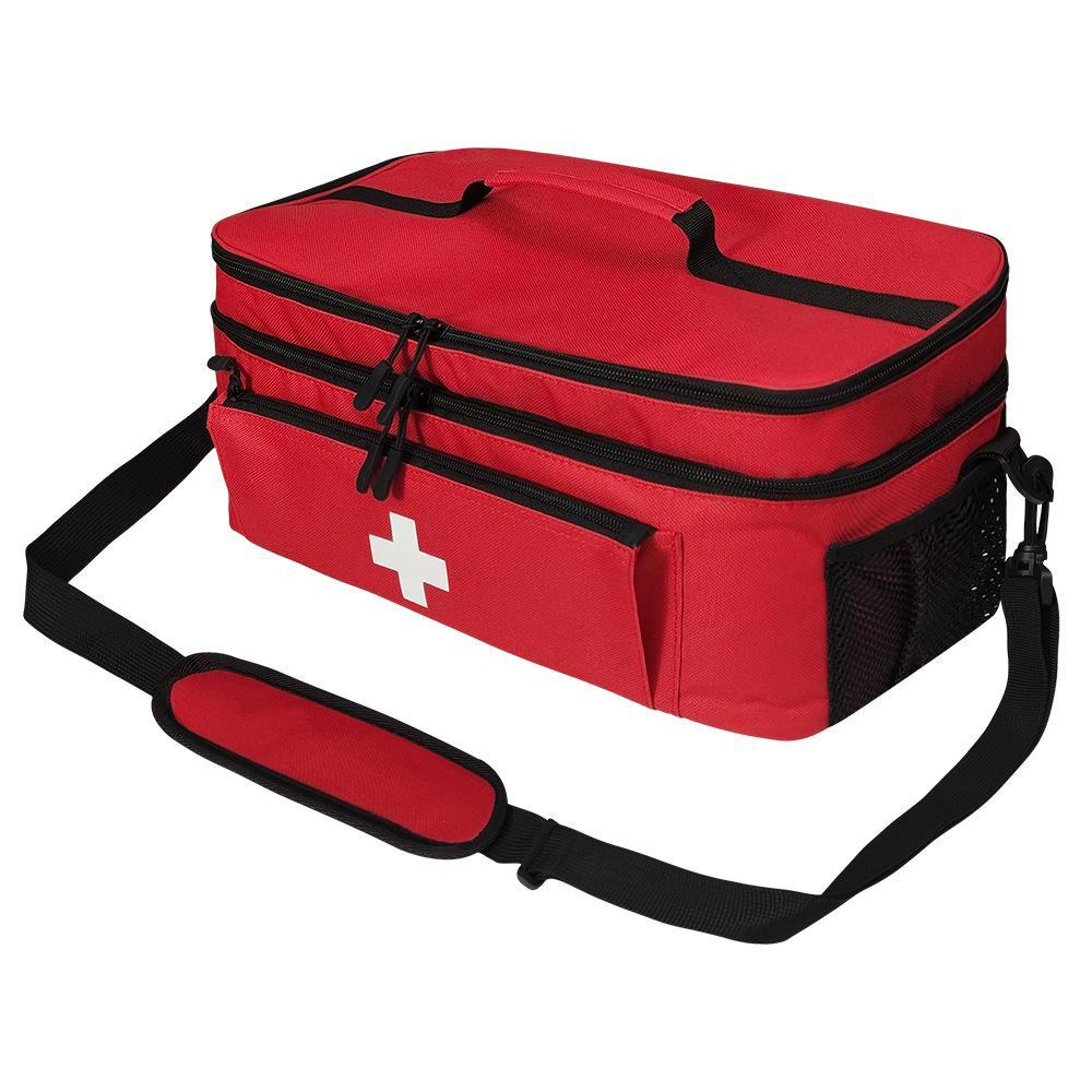 portable first aid kit organizer medical supply storage bag with multi compartment design