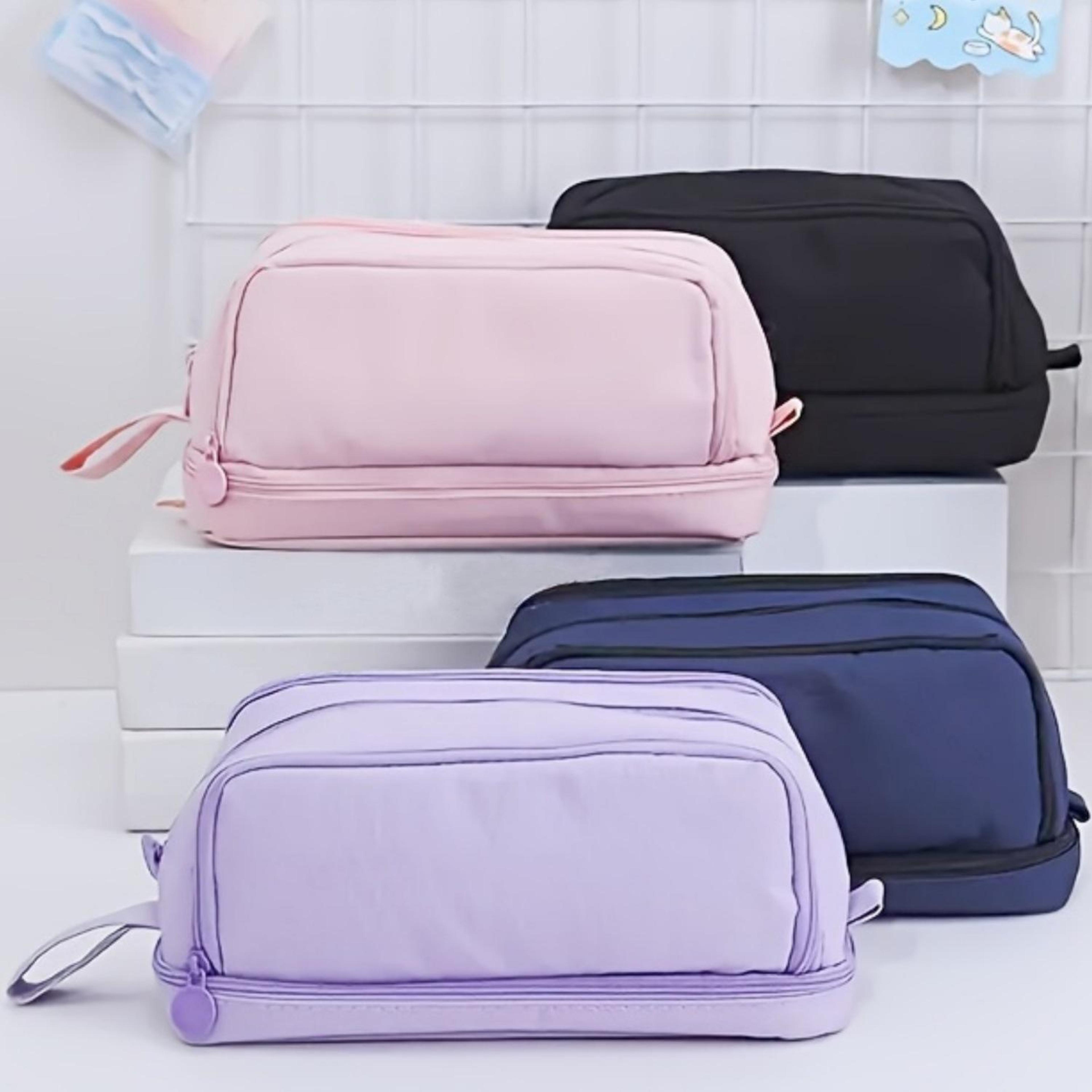 waterproof 4 layer large capacity pencil case for students with carry handle