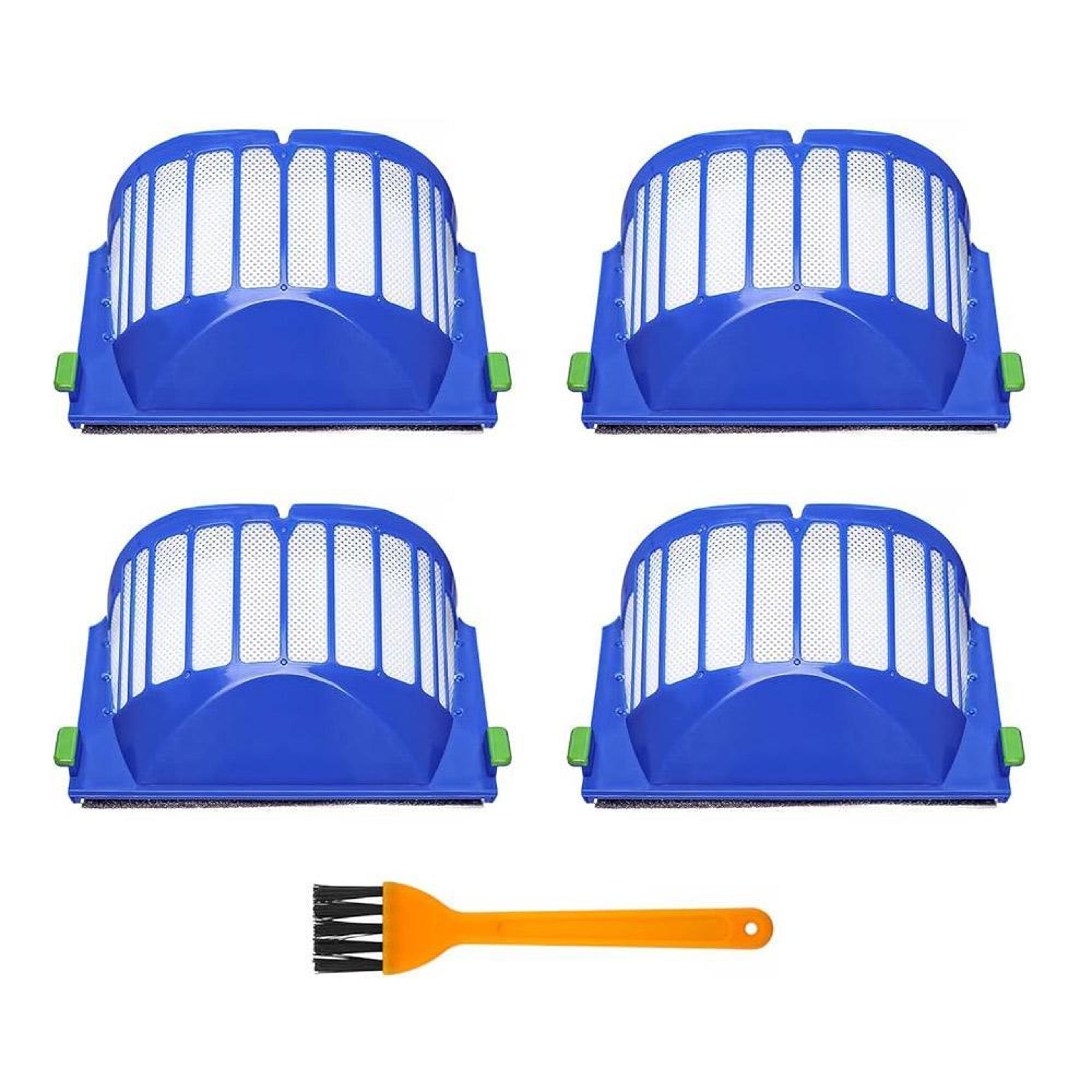 roomba 600 series hepa replacement filter set with cleaning brush 4pcs