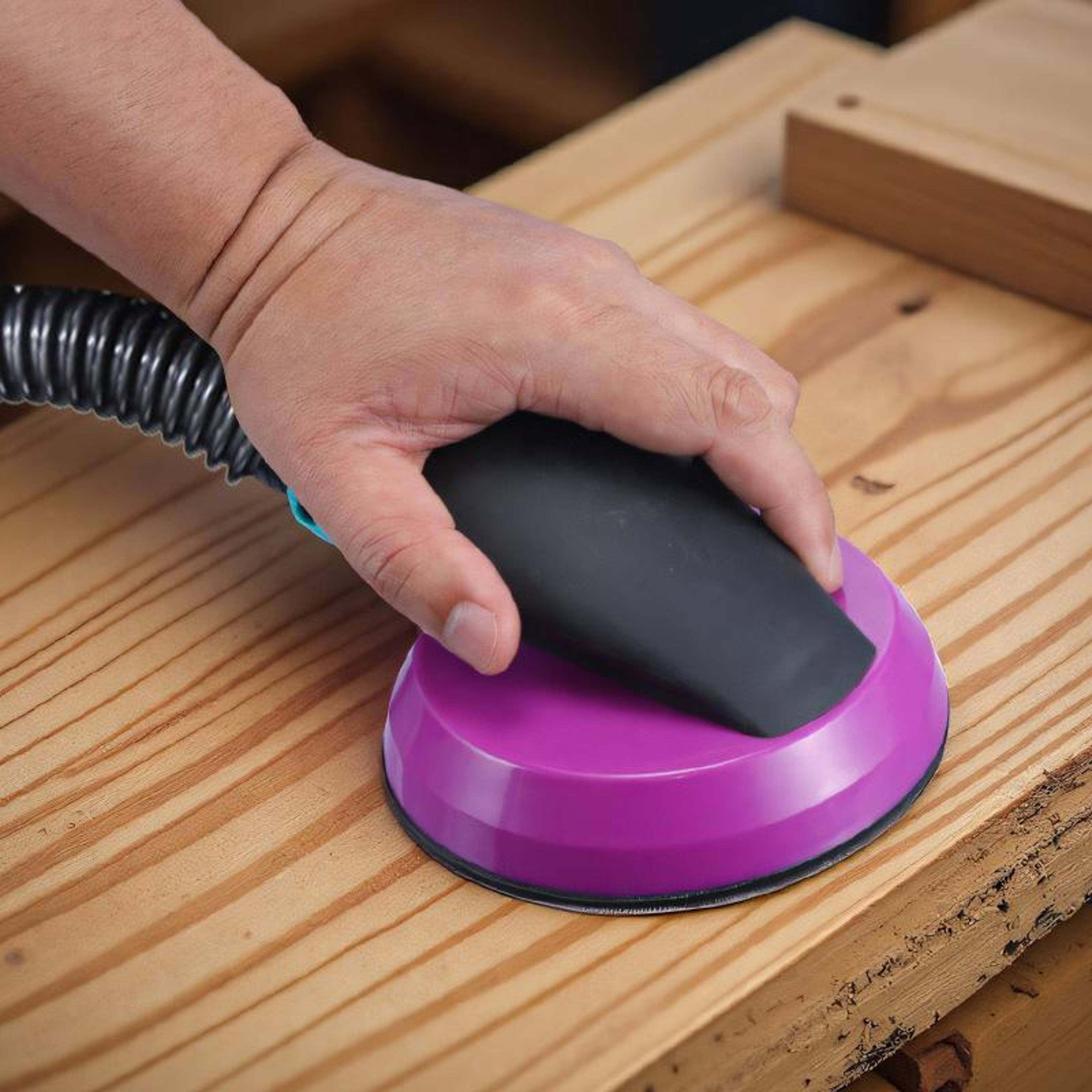 dust-free hand sanding block kit with vacuum port and sandpaper set