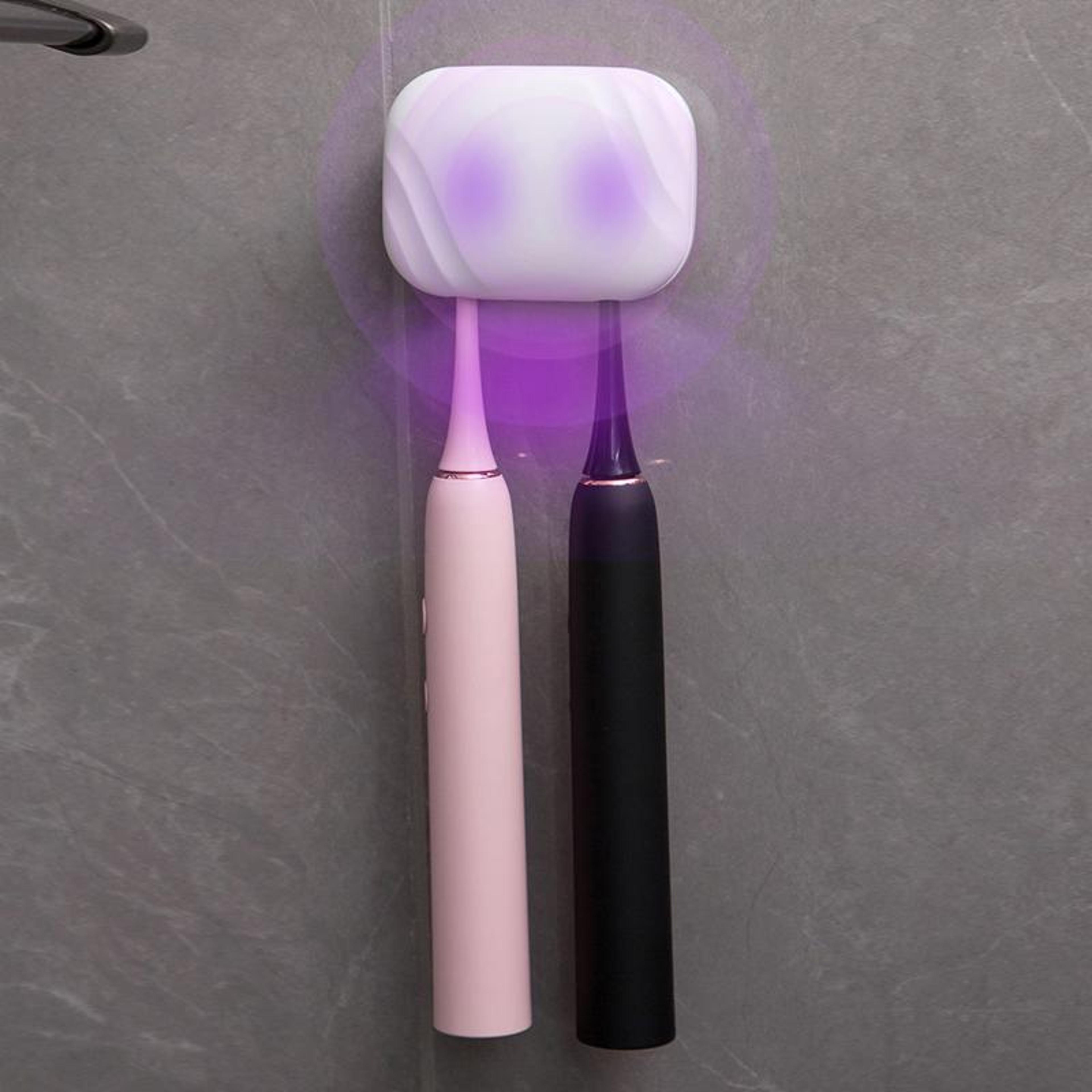 smart uv toothbrush sanitizer wall mounted holder with sterilization case