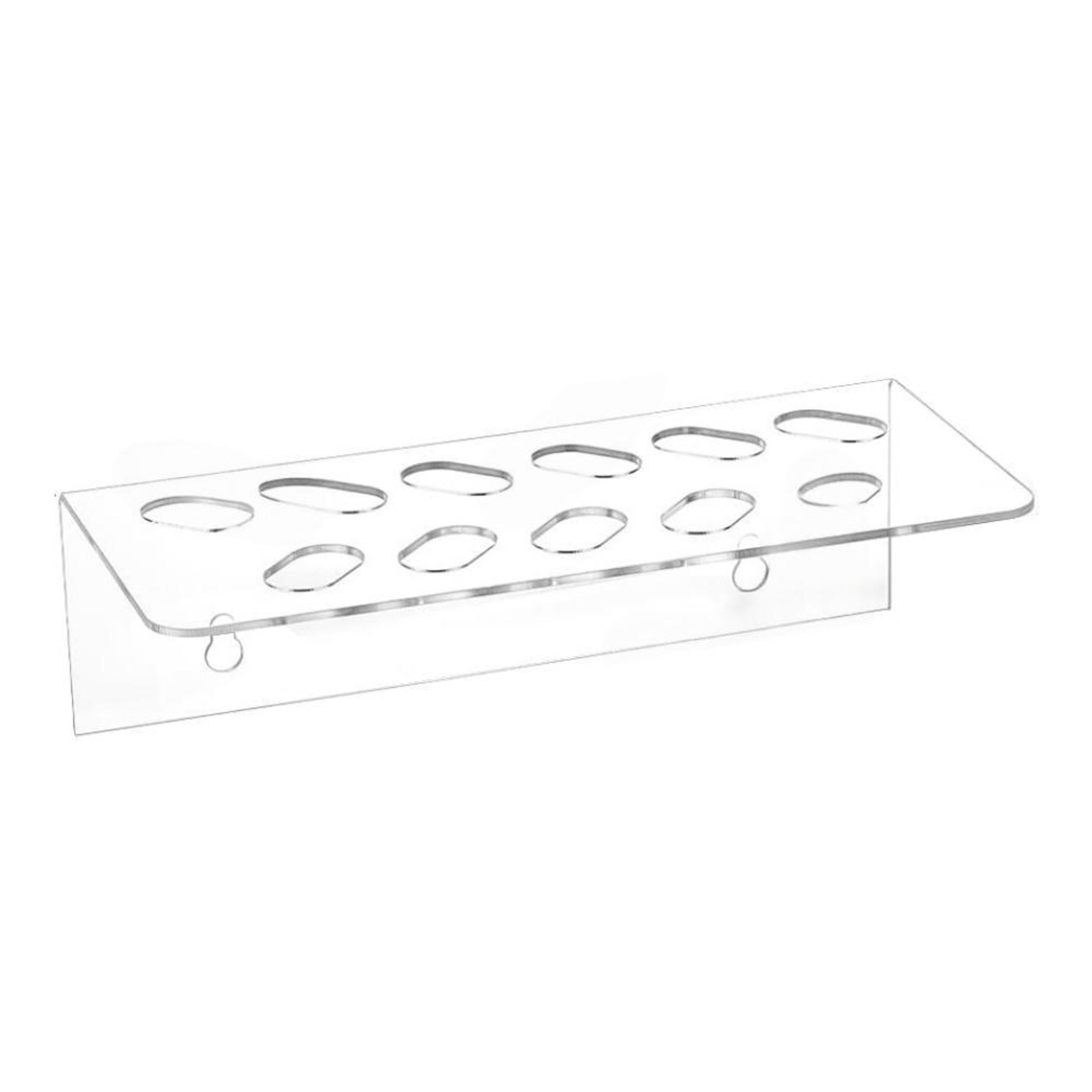 acrylic barber scissor organizer wall mount with 11 tool slots