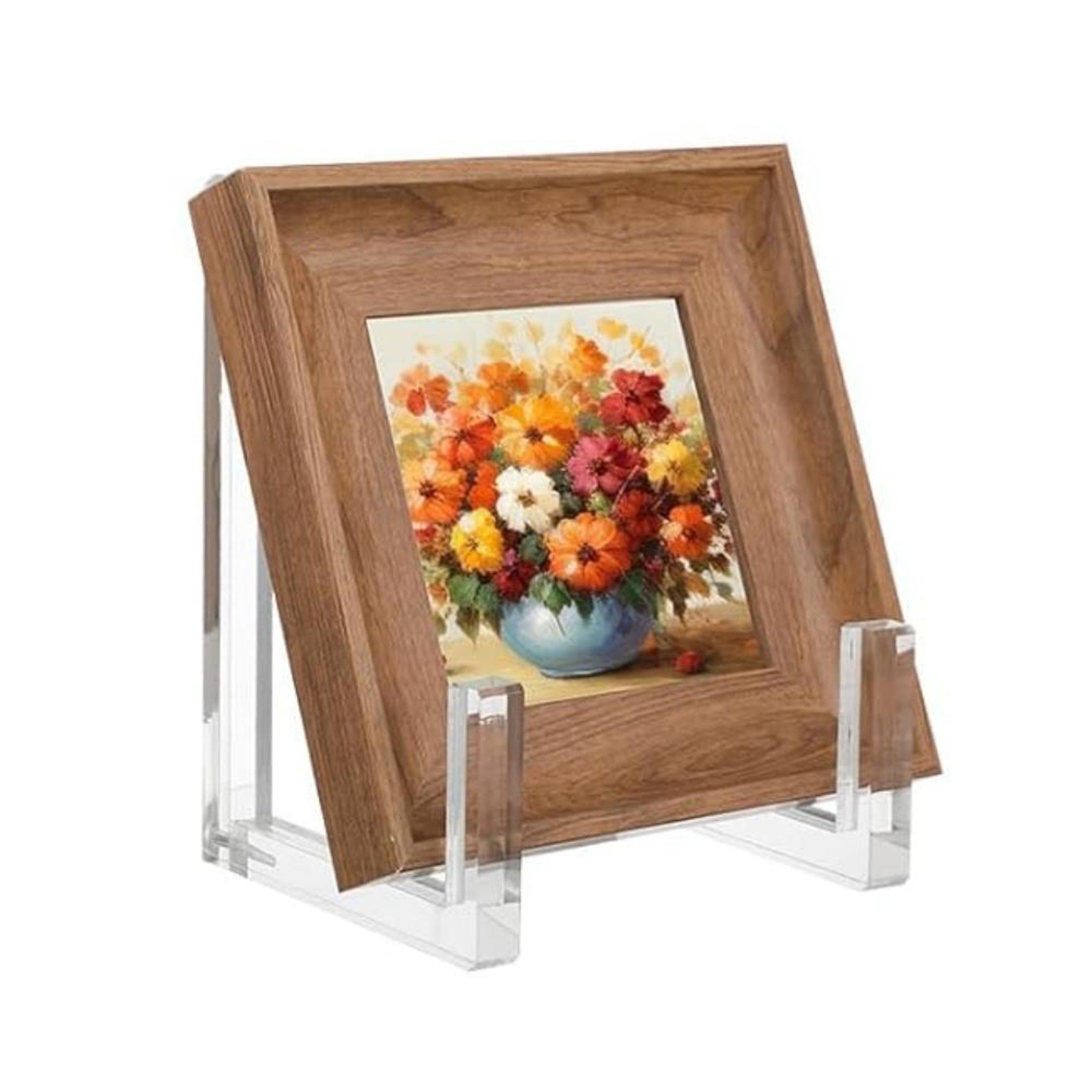 acrylic book & picture display stand organizer