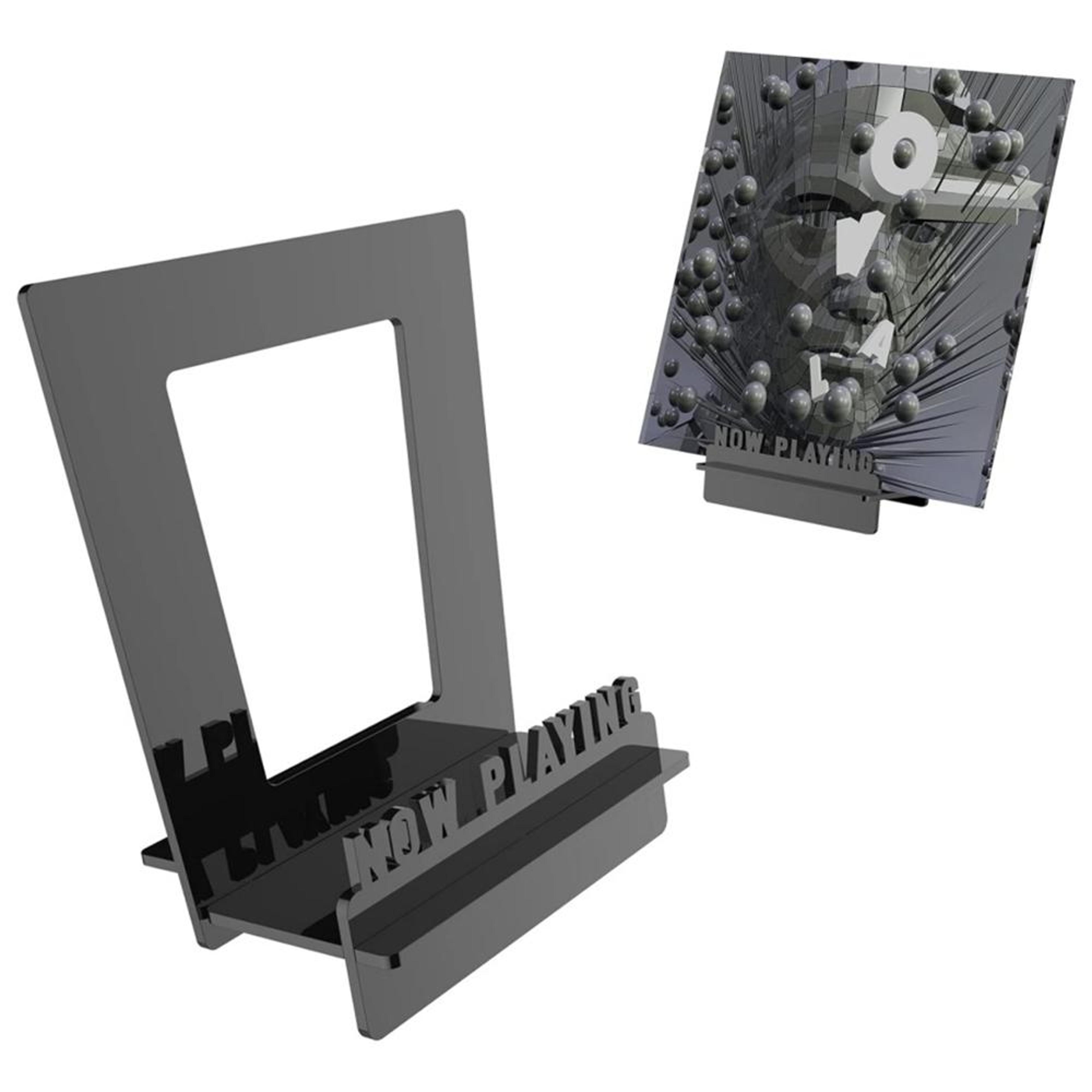 premium vinyl record display stand acrylic book & magazine organizer rack