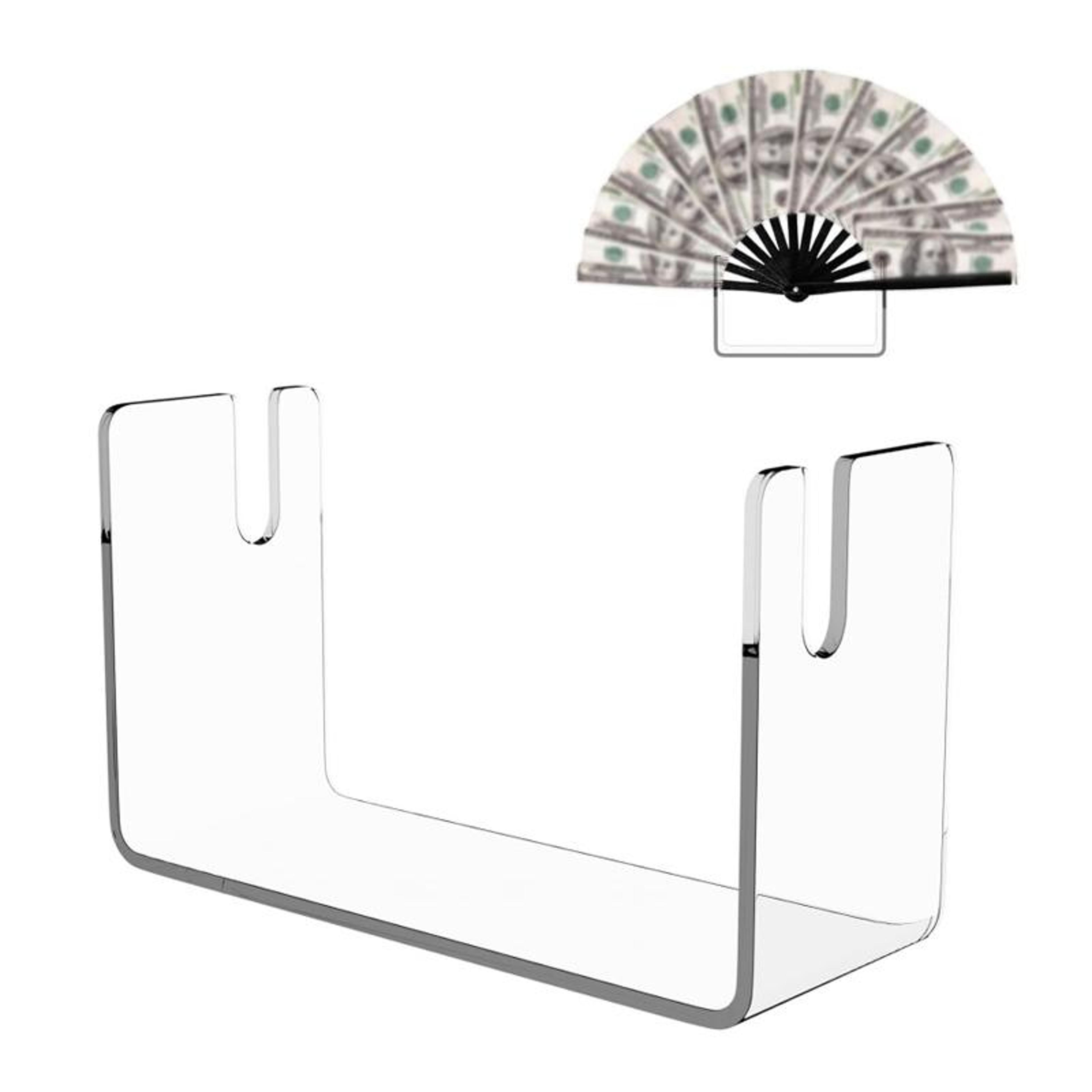 acrylic fan display stand protective paper fan holder for elegant fan display