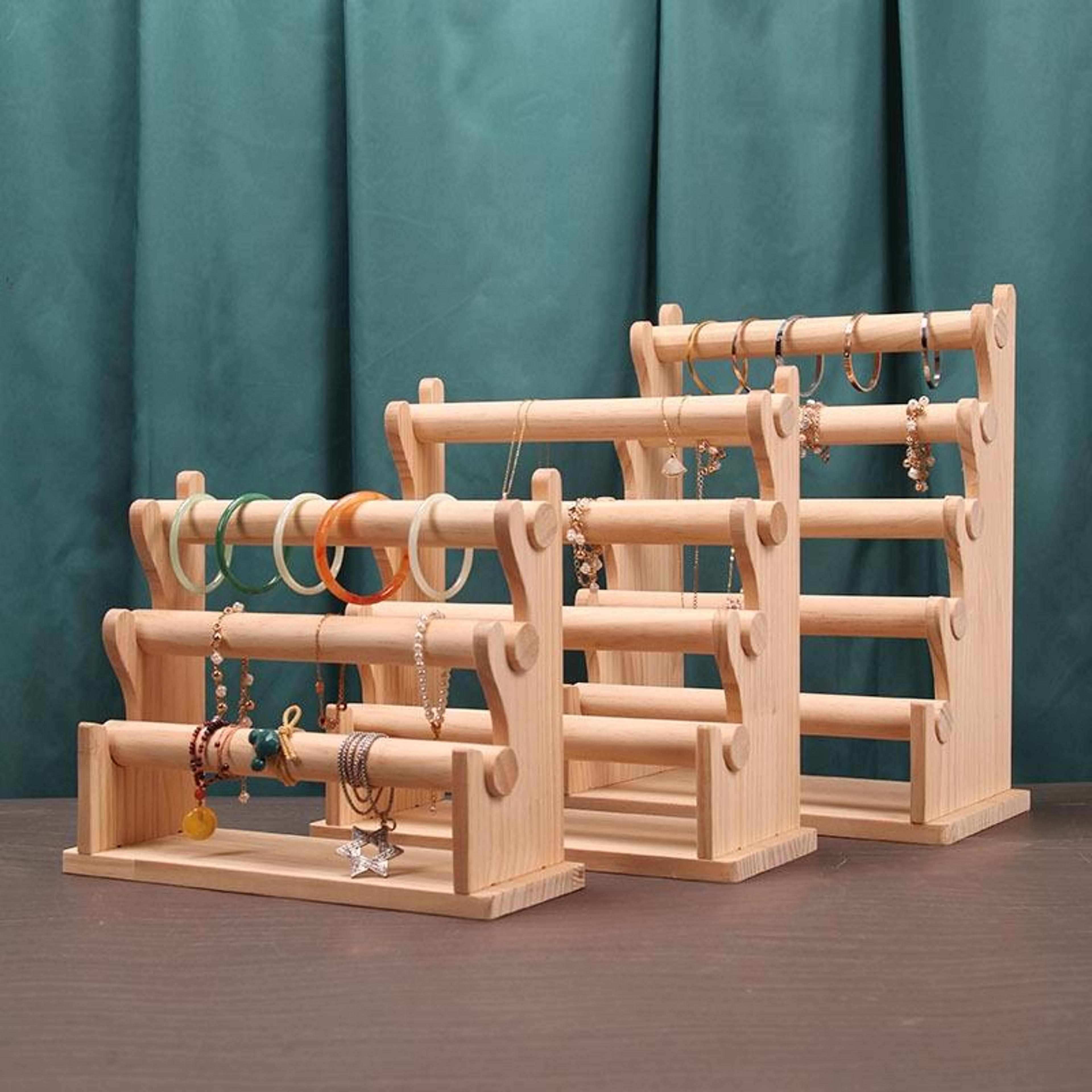 solid wood jewelry display stand detachable bracelet holder and watch display rack