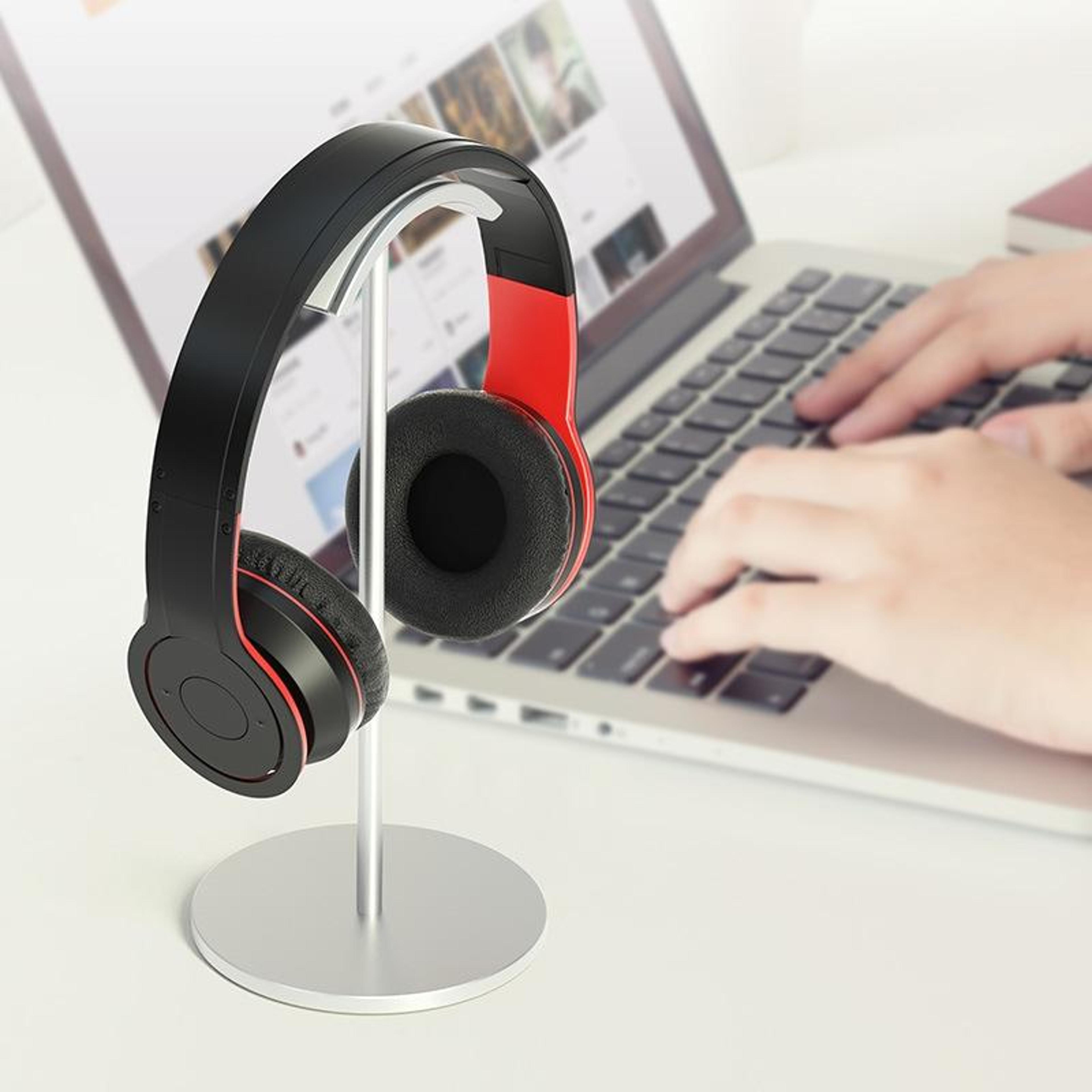 aluminum headphone stand desk organizer with non slip silicone base