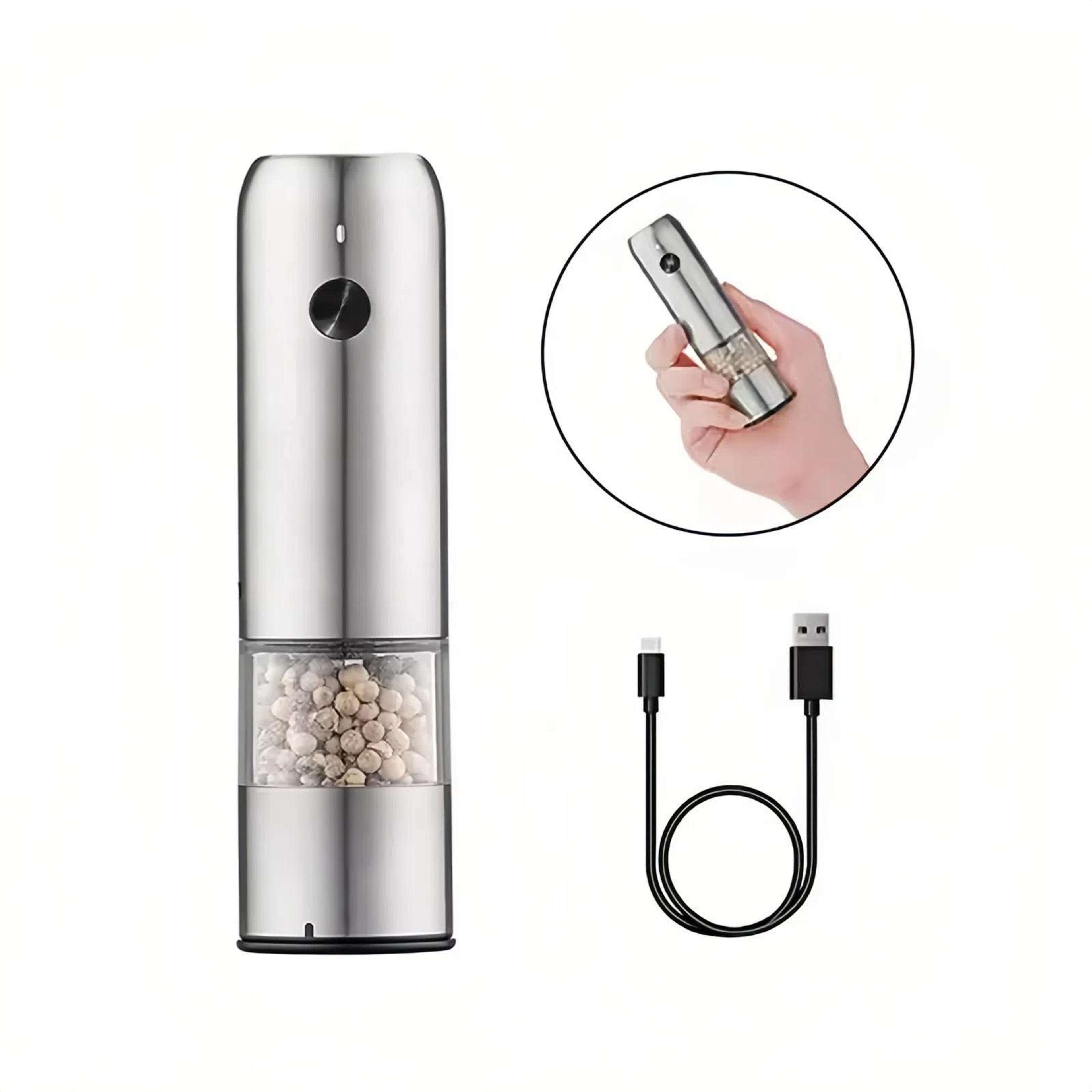 mini rechargeable electric salt and pepper grinder with adjustable ceramic core