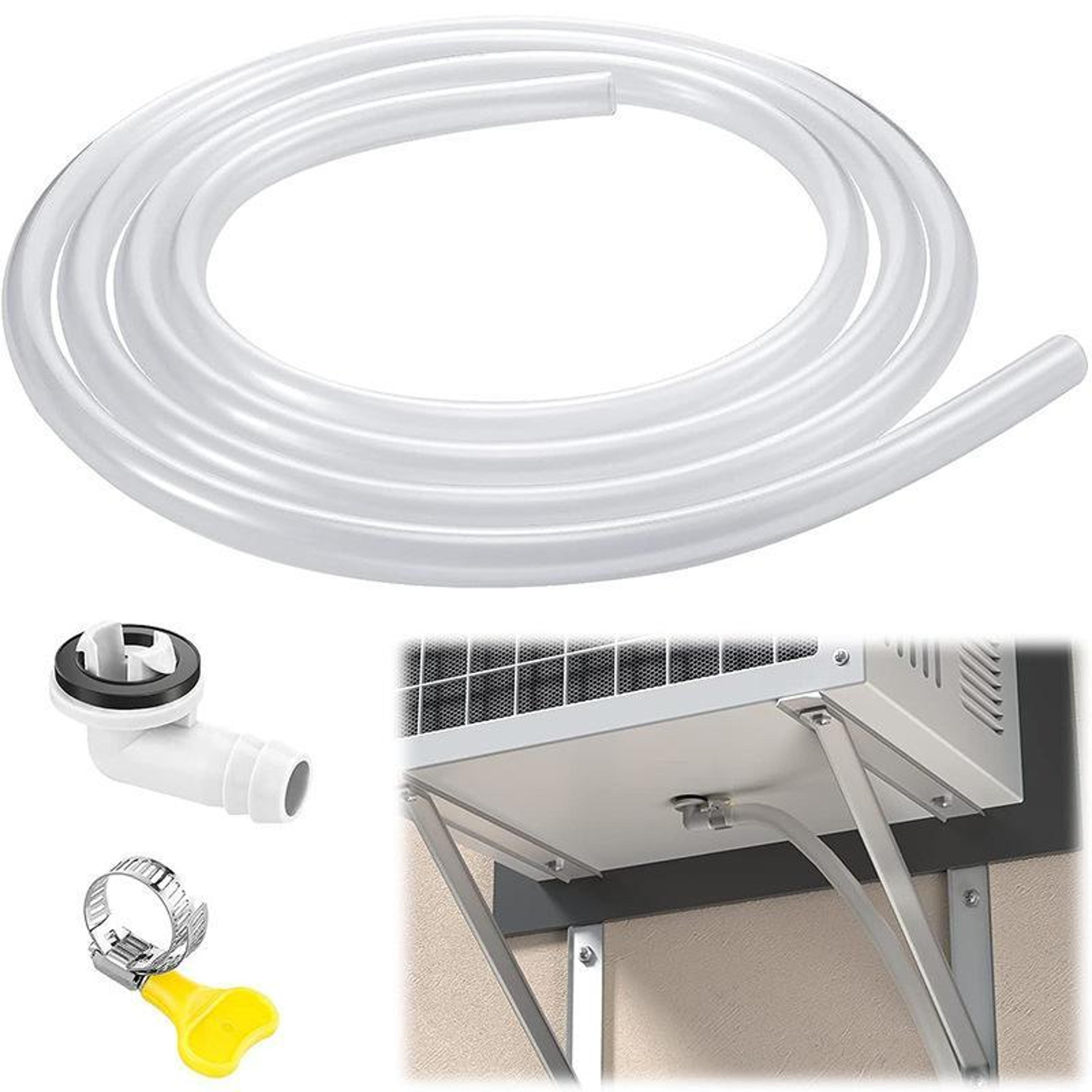 universal 15mm ac drain hose kit with leak-proof elbow adapter & clamp
