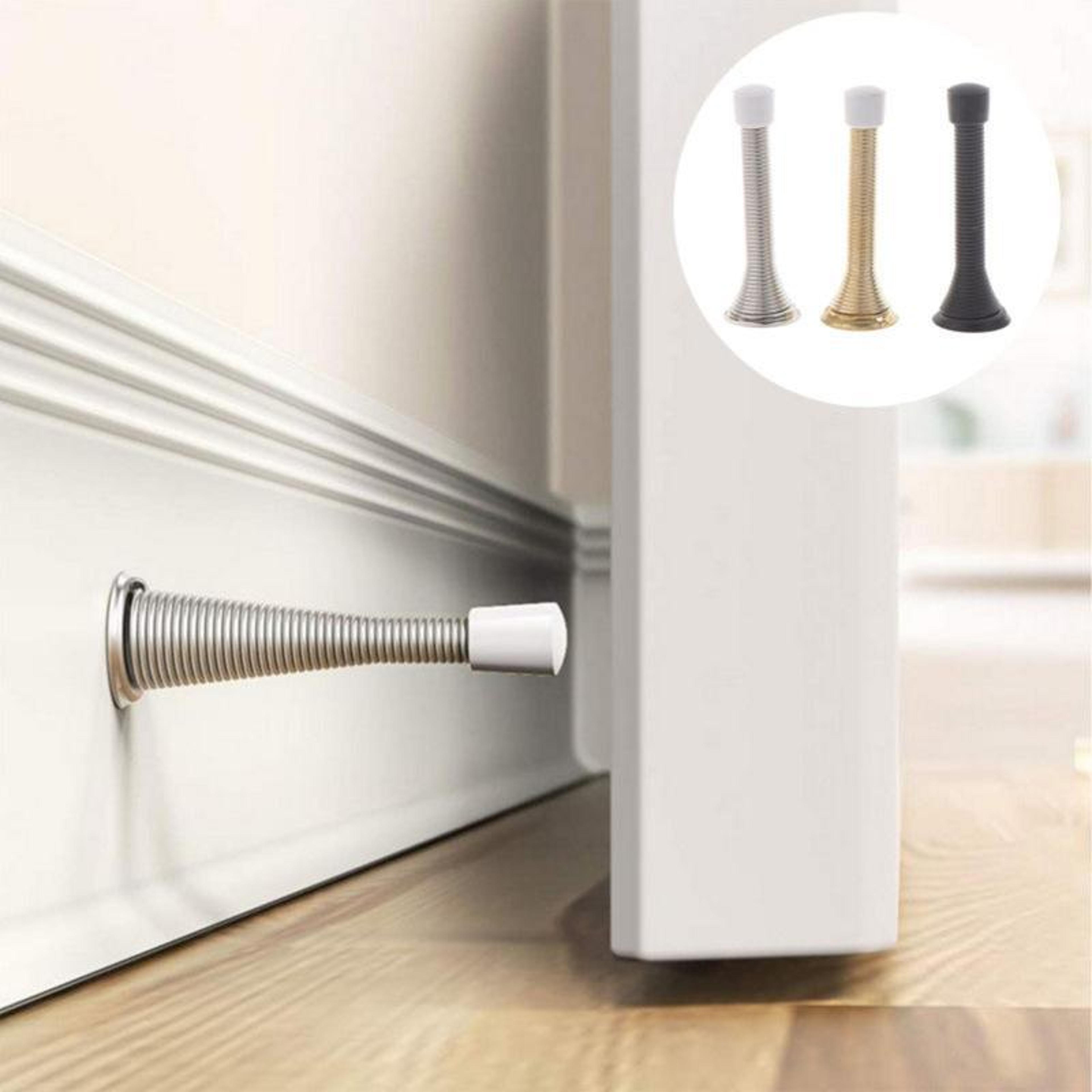 stainless steel spring door stopper 3pcs wall protection buffer random color