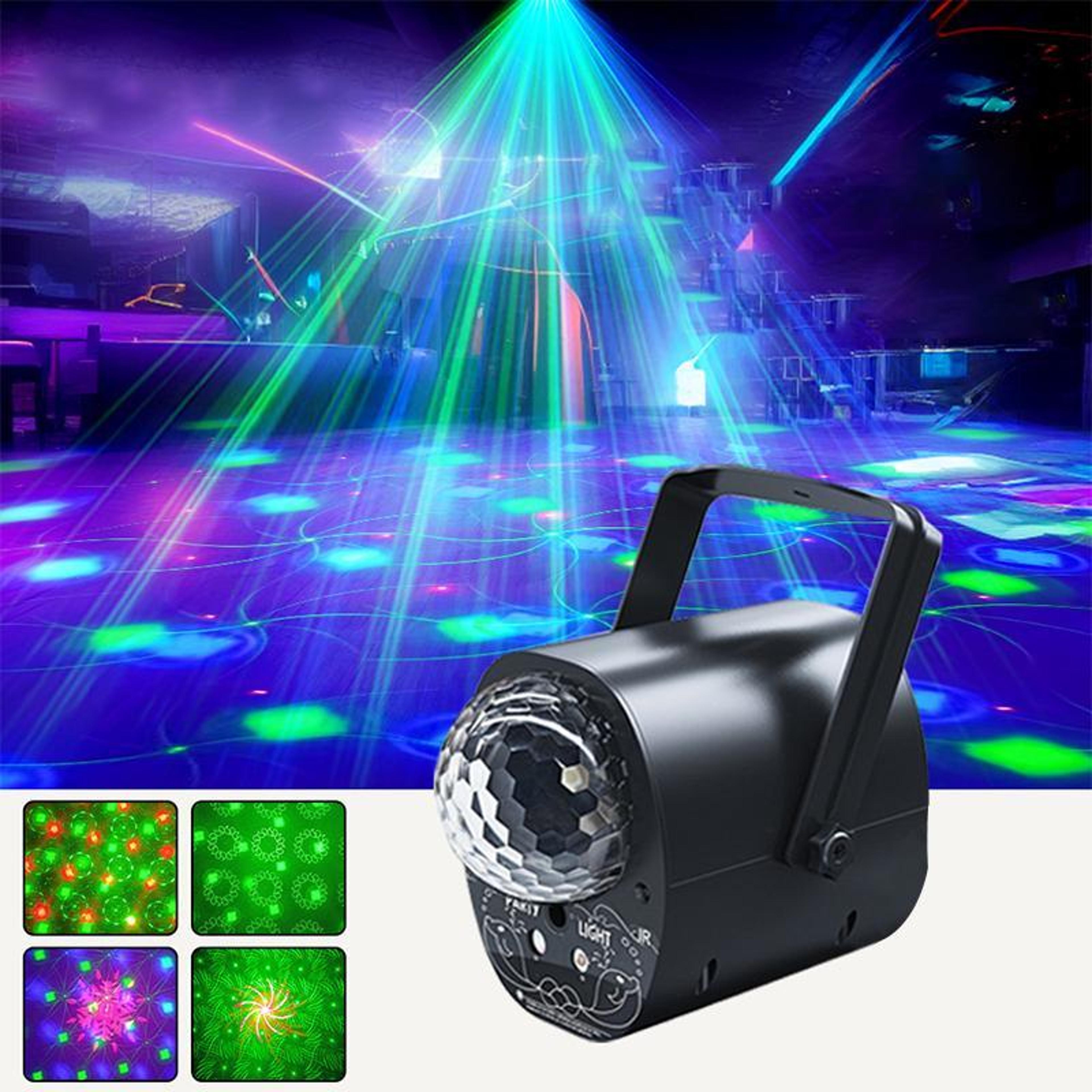 rgb laser party light with sound activation and magic ball stage effects