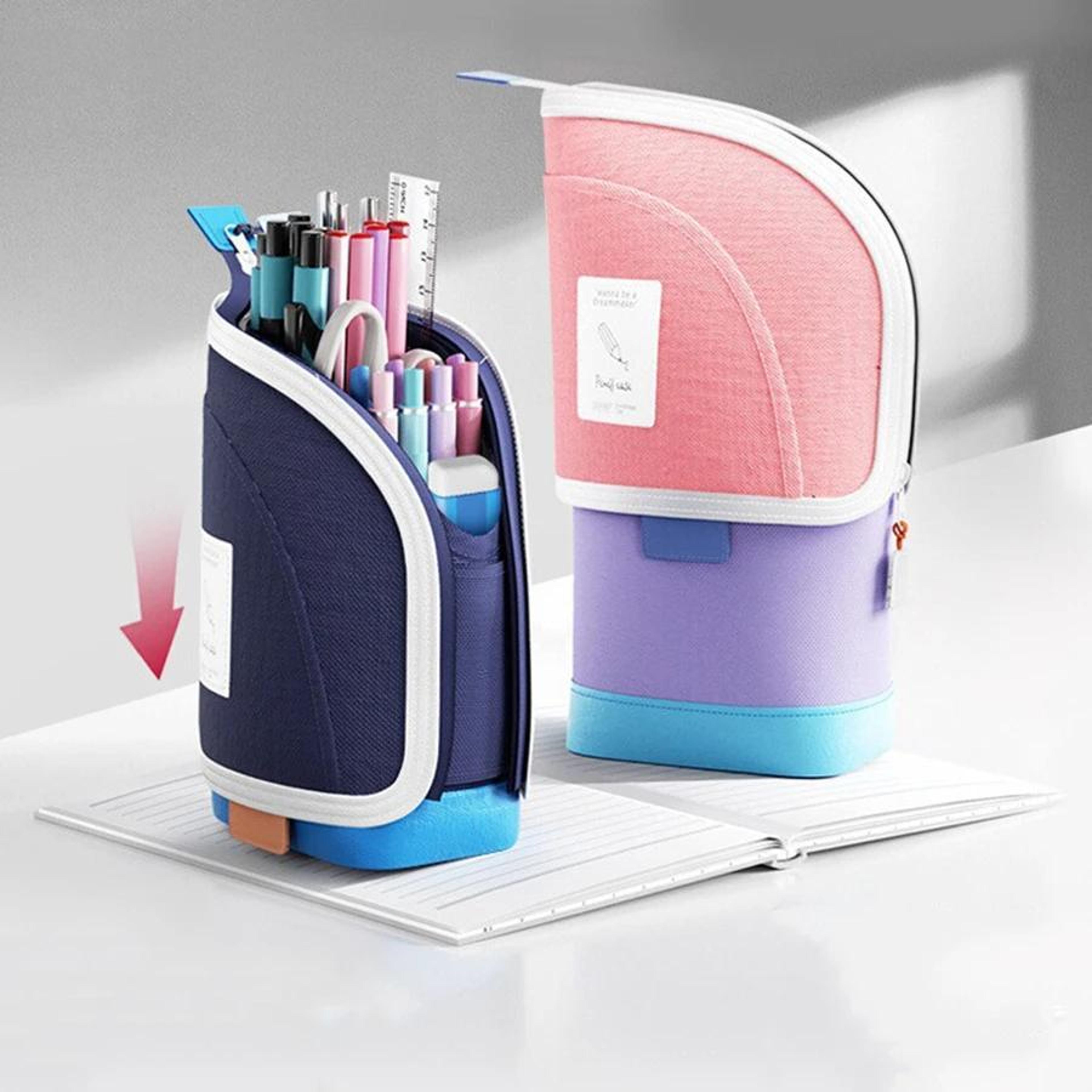 expandable pencil case large capacity desk organizer for students & artists
