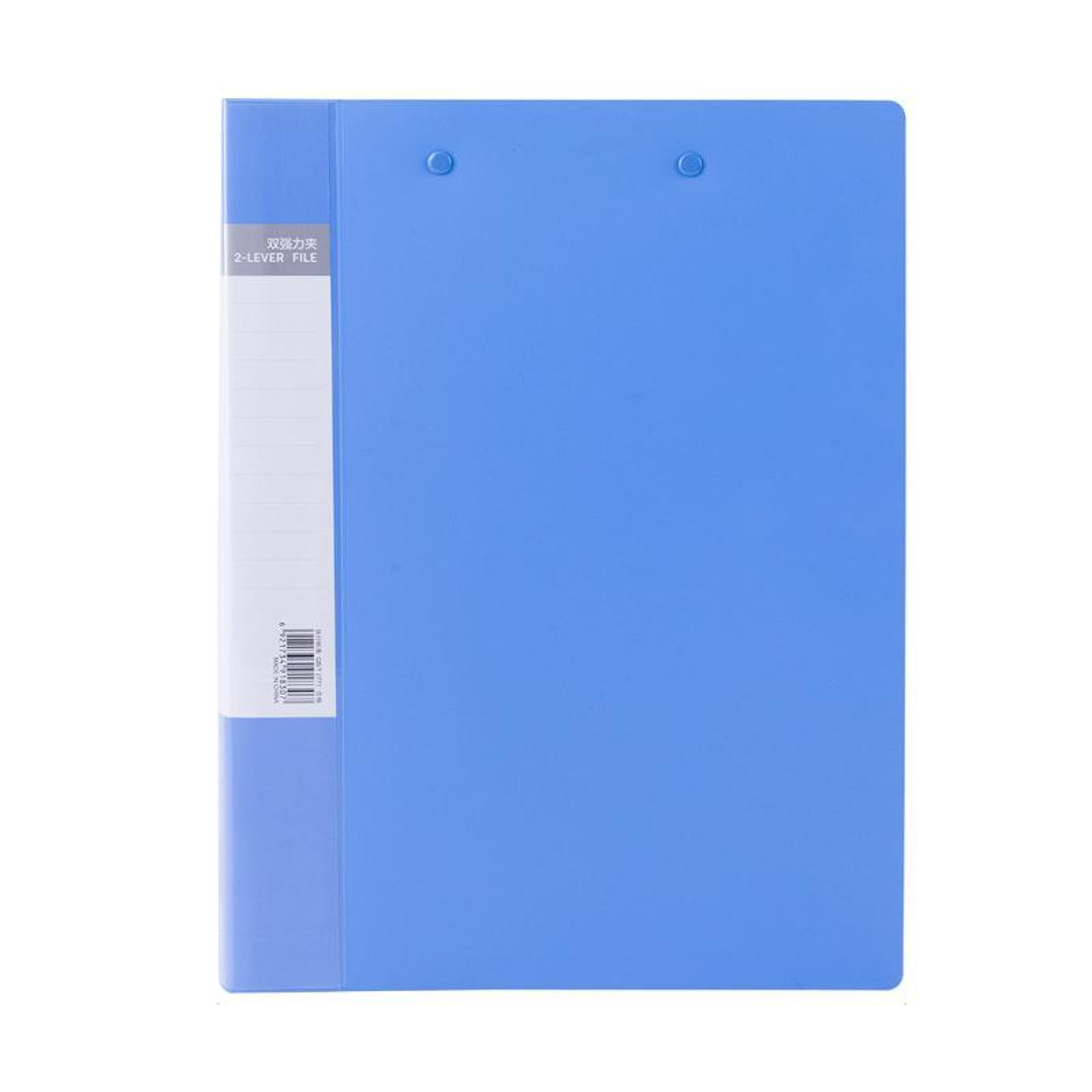 deli a4 dual clip file folder, durable pp document organizer with 18mm spine
