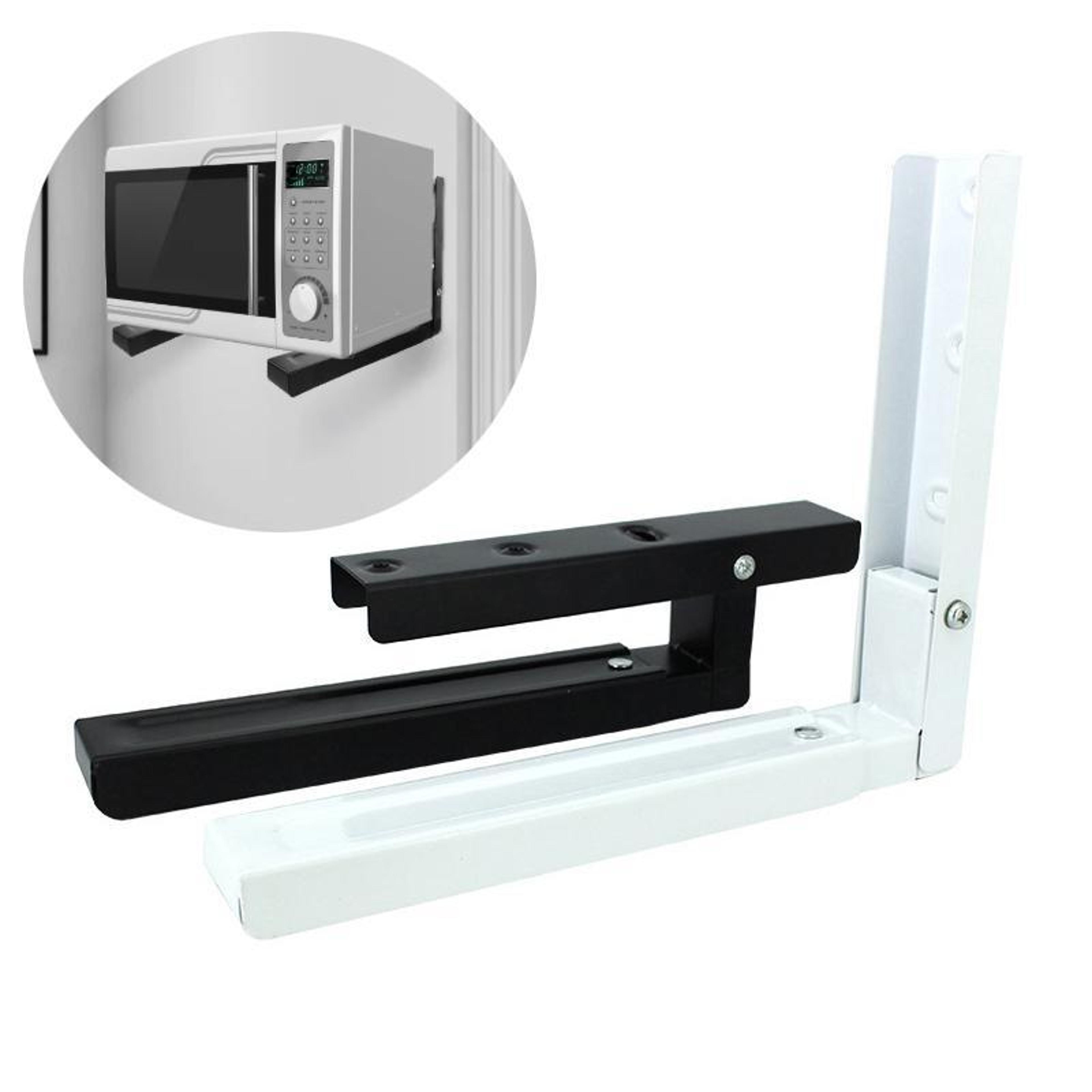 adjustable foldable microwave wall mount brackets heavy duty carbon steel shelf set