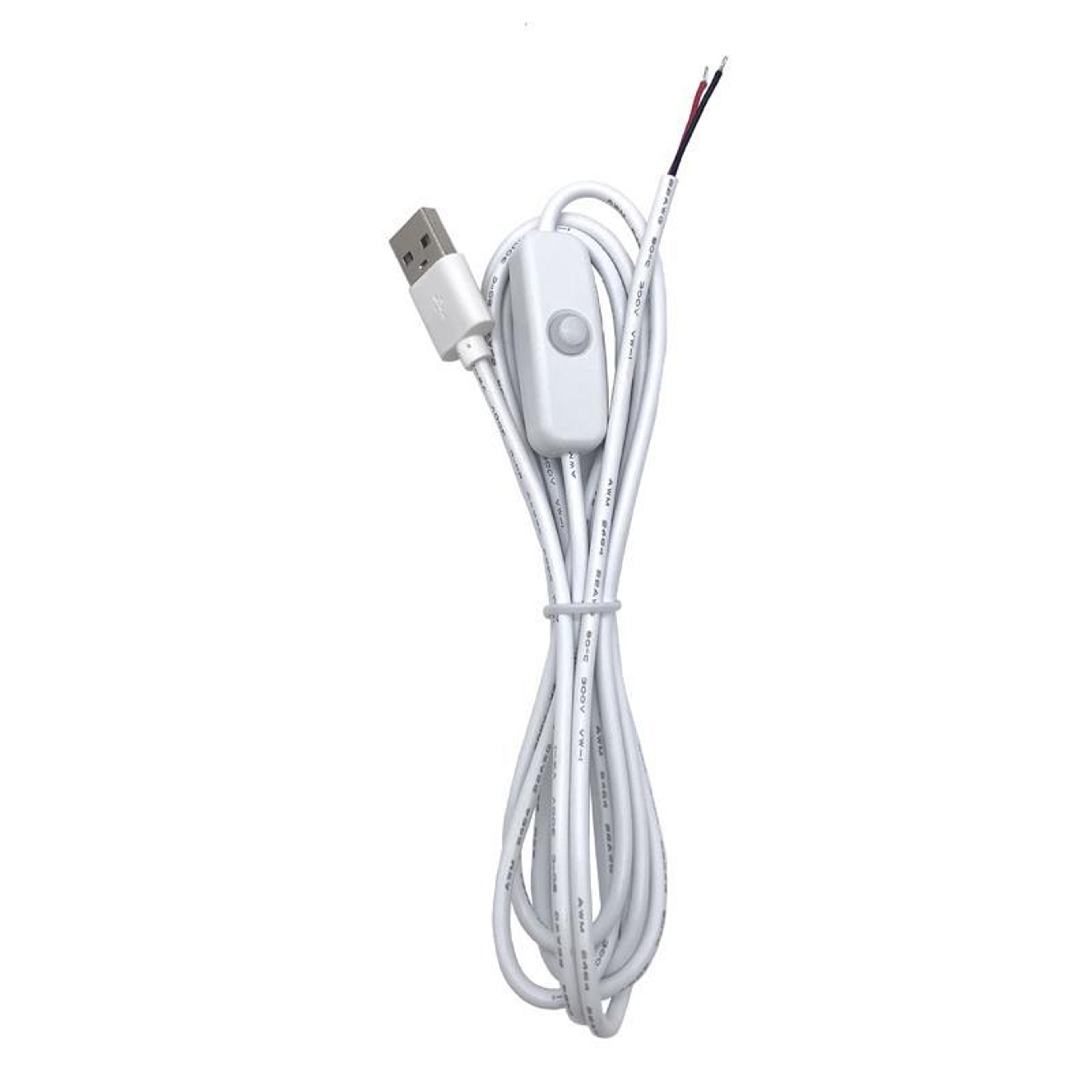 usb on/off power switch cable for led strip lights, plant grow lights & fill lamps